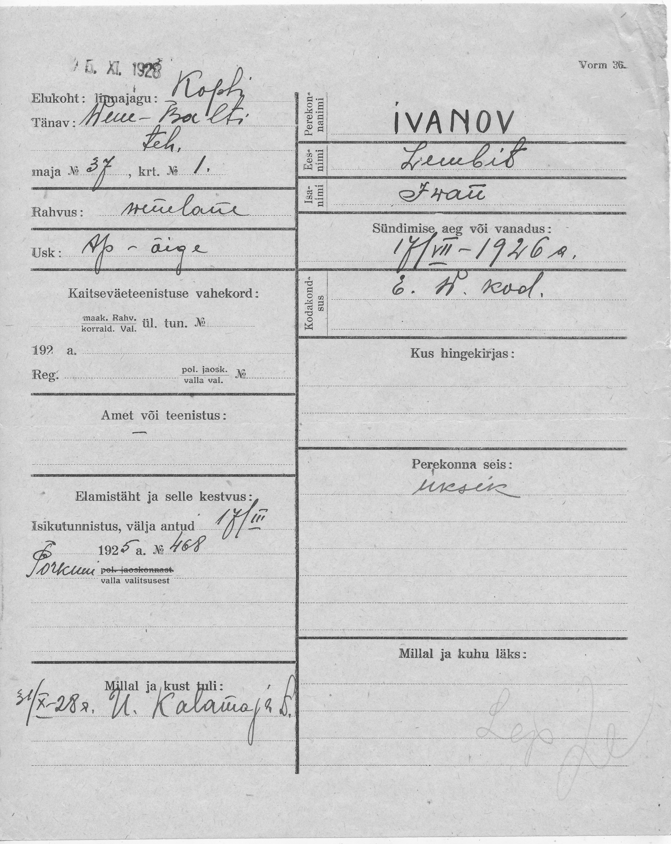 Ivanov, Lembit, Iwan