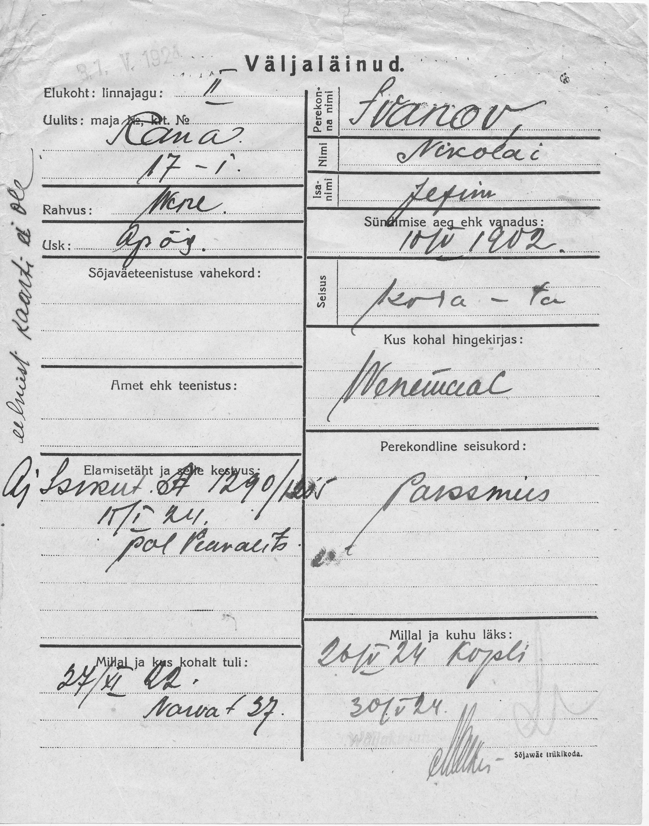 Ivanov, Nikolai, Jefim