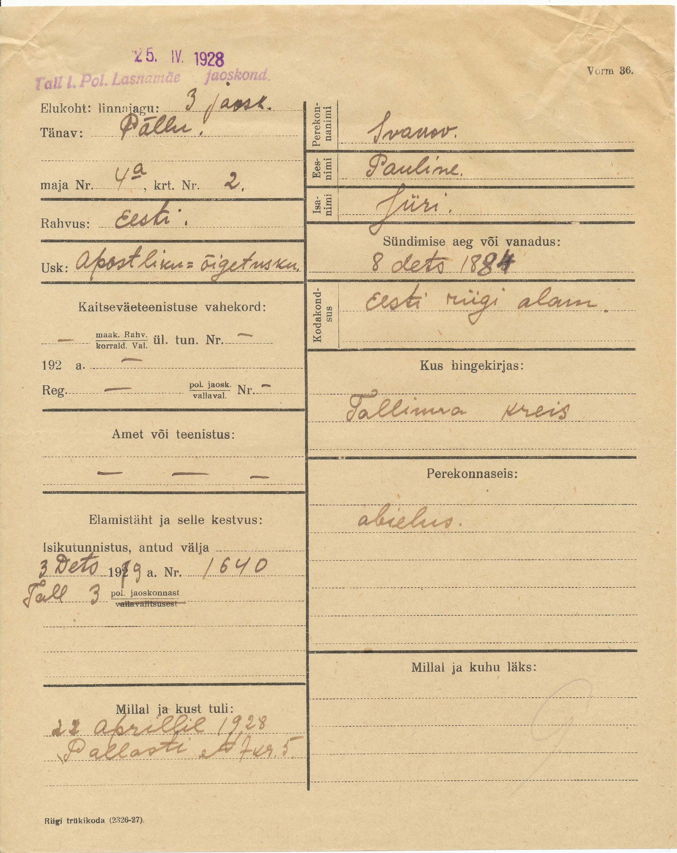 Ivanov, Pauline, Jüri