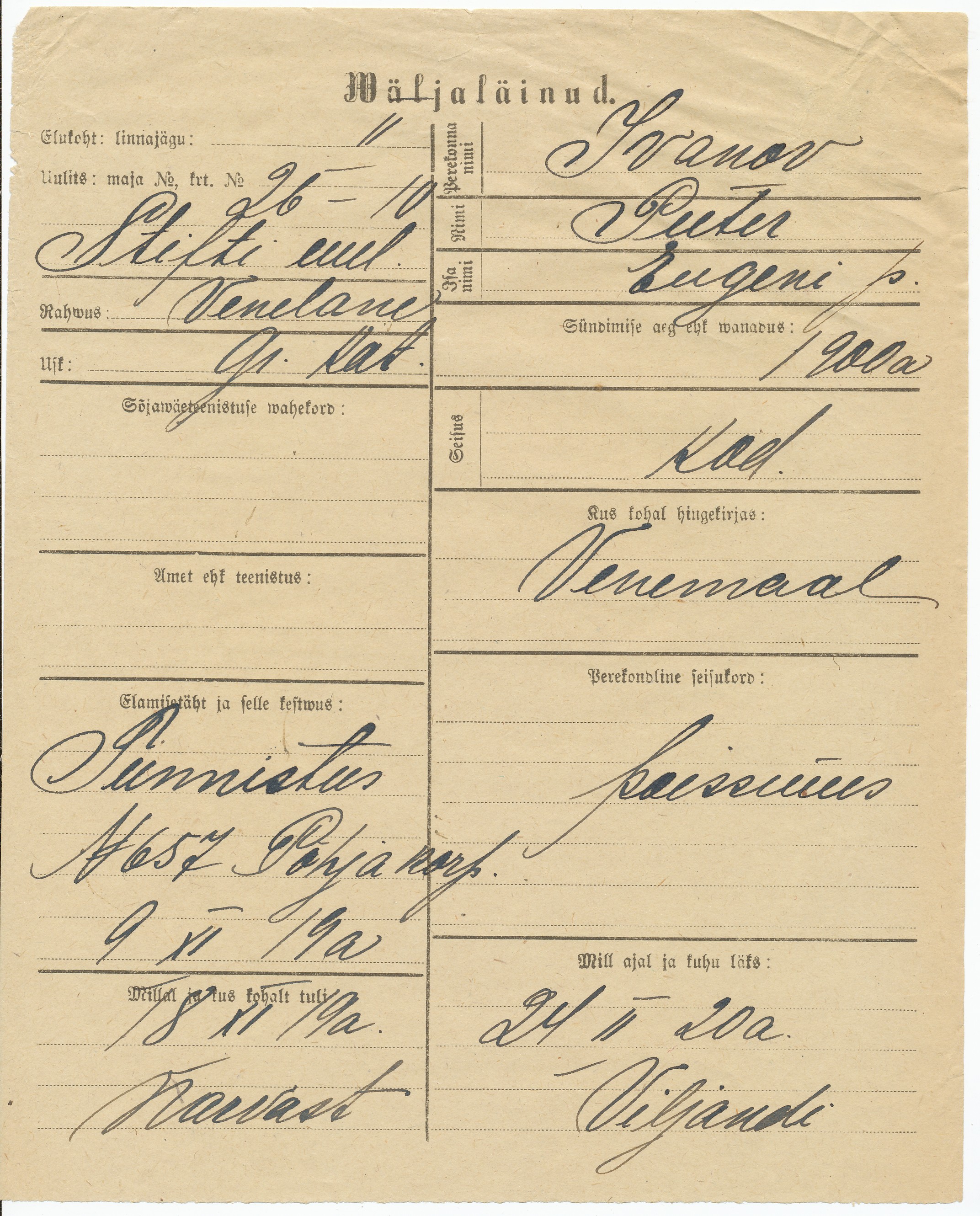 Ivanov, Peeter, Eugen