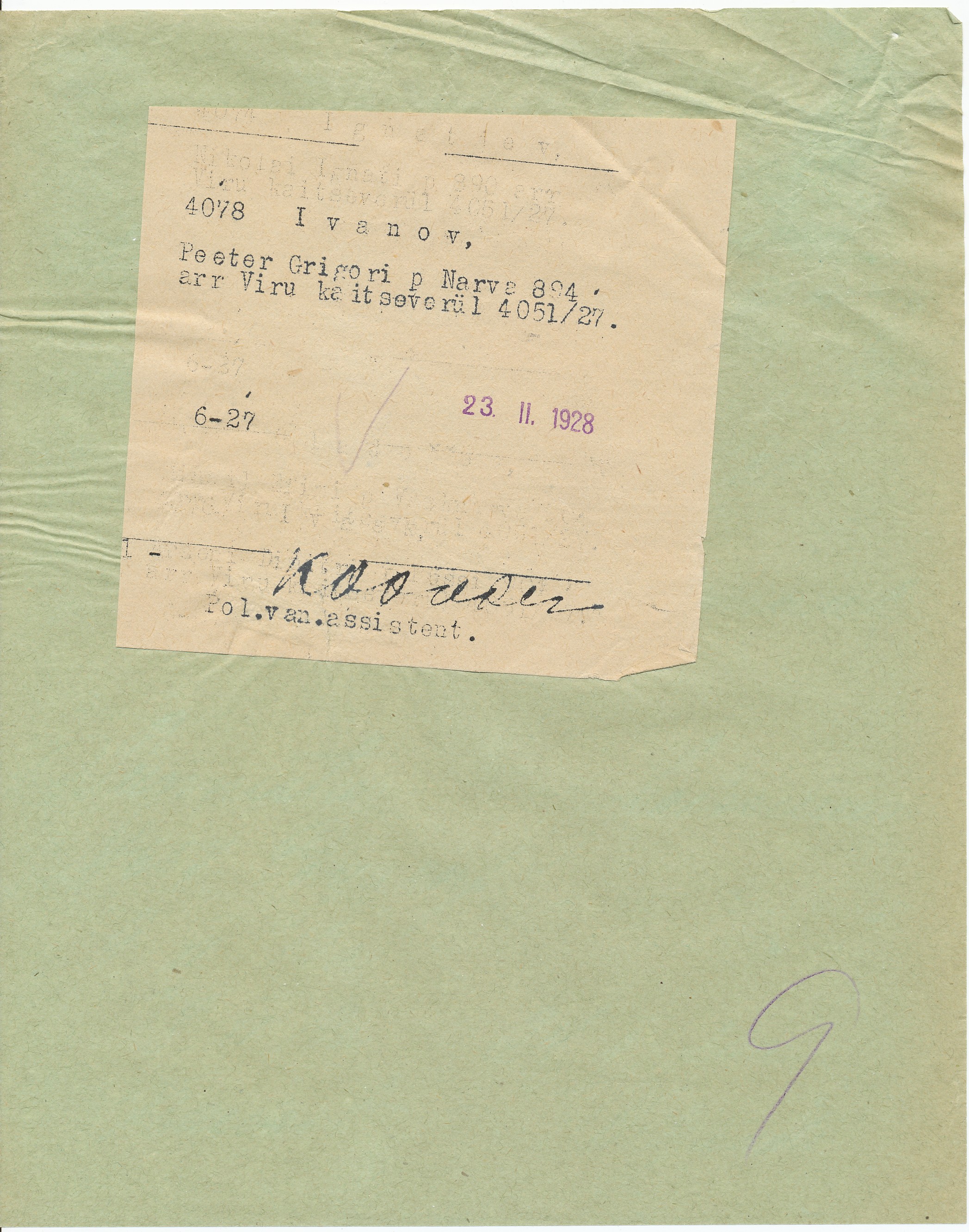 Ivanov, Peeter, Grigori