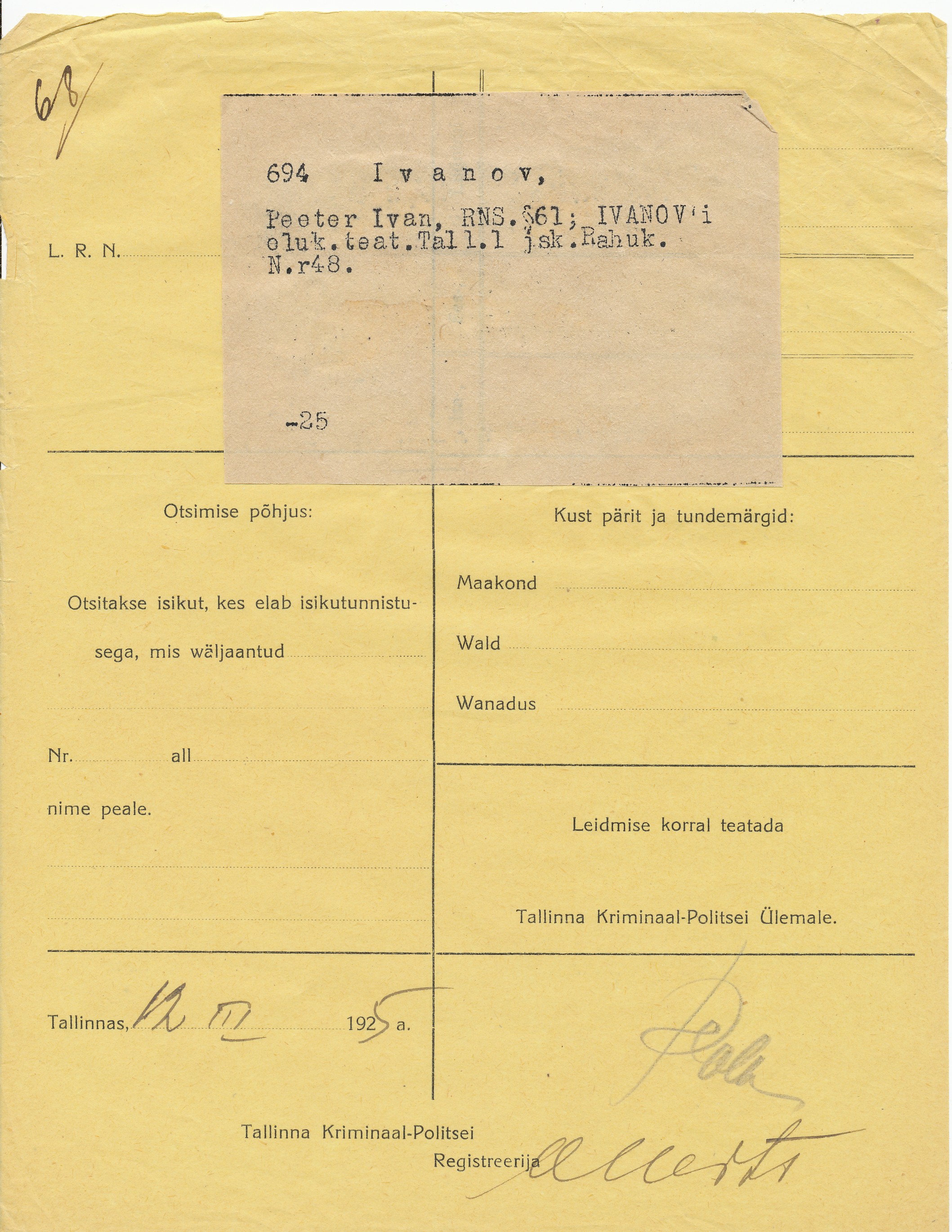 Ivanov, Peeter, Ivan