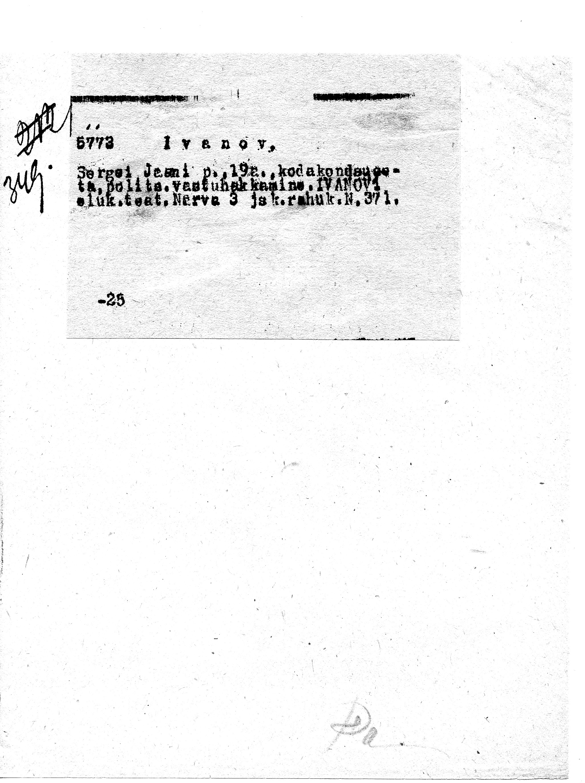 Ivanov, Sergei, Jaan