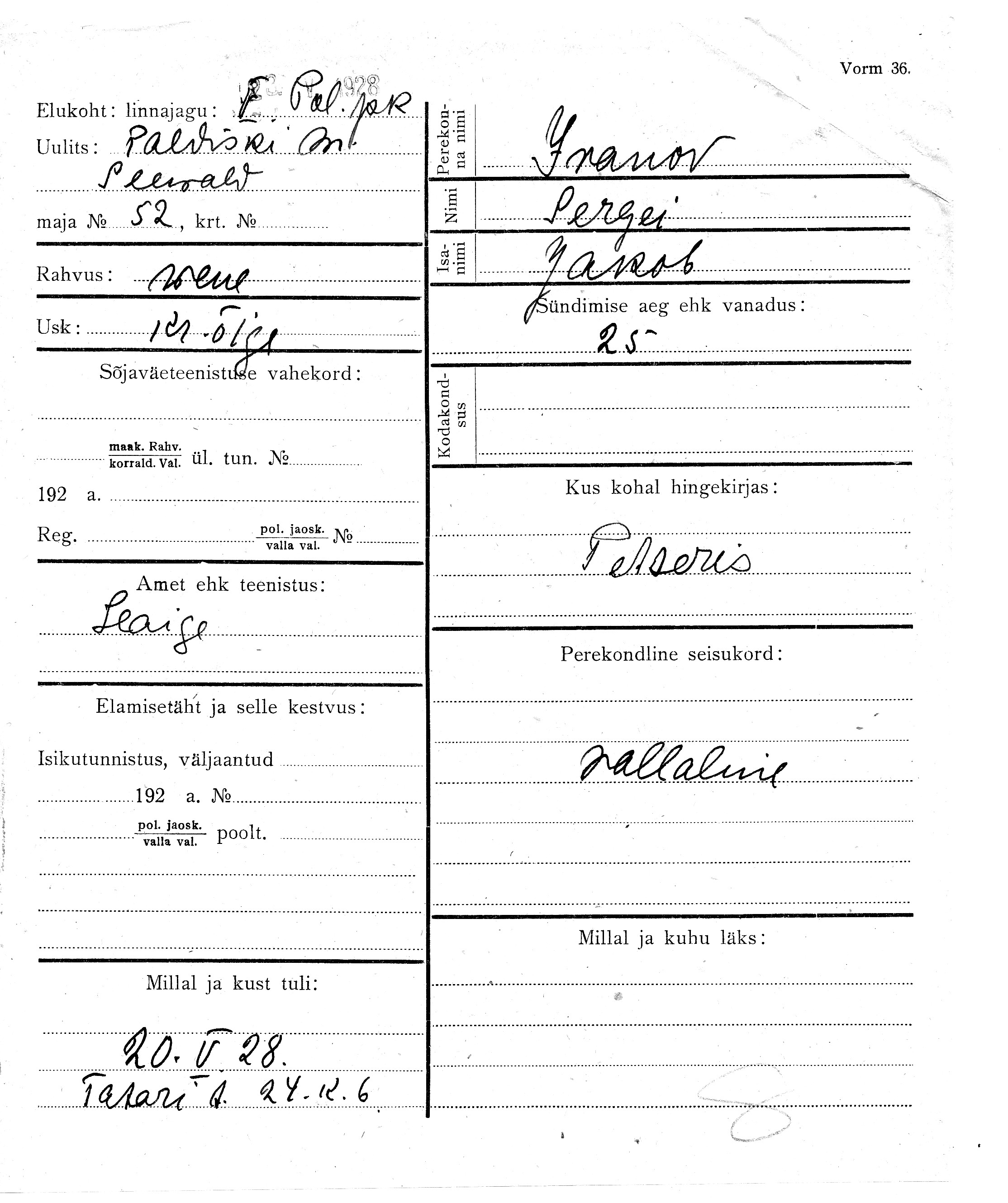 Ivanov, Sergei, Jakob