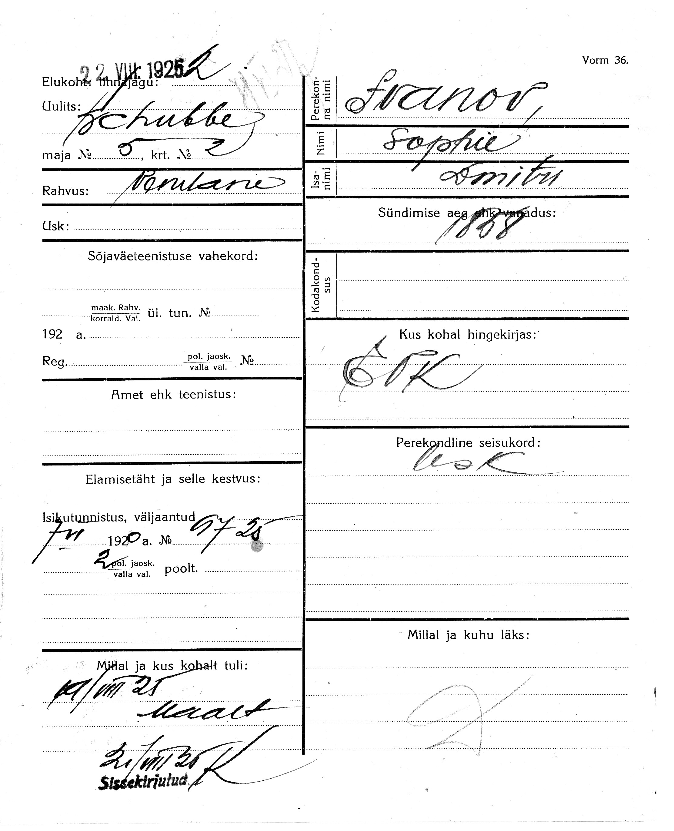 Ivanov, Sophie, Dmitri