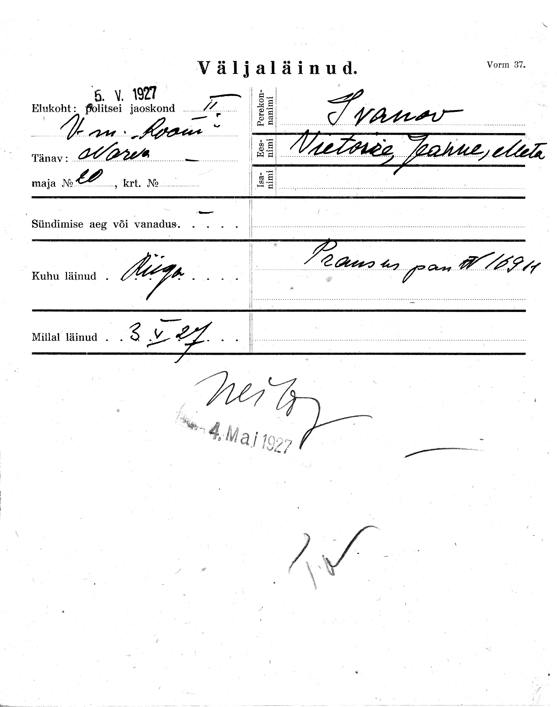 Ivanov, Victorie Jeanne Meta