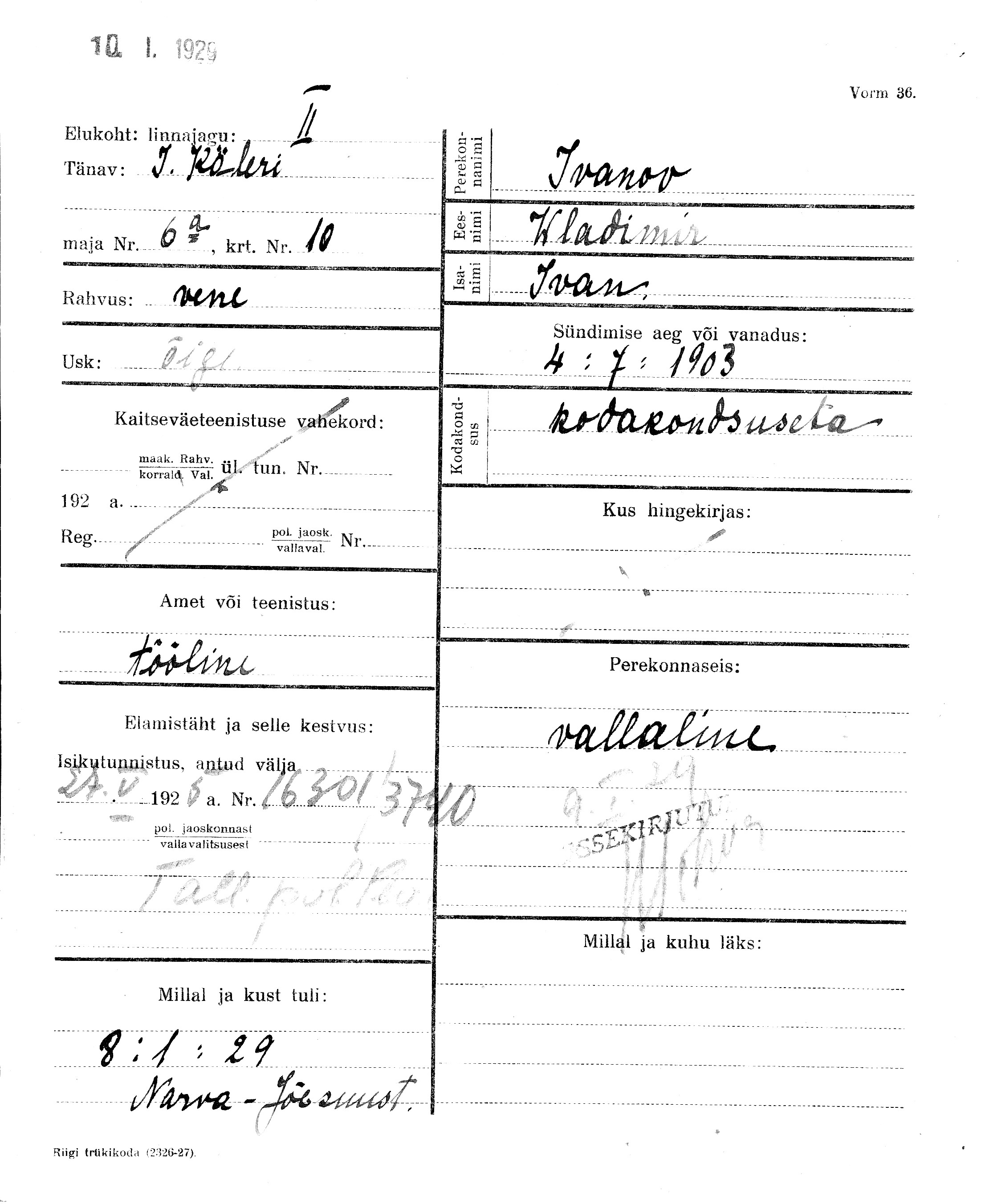 Ivanov, Wladimir, Ivan