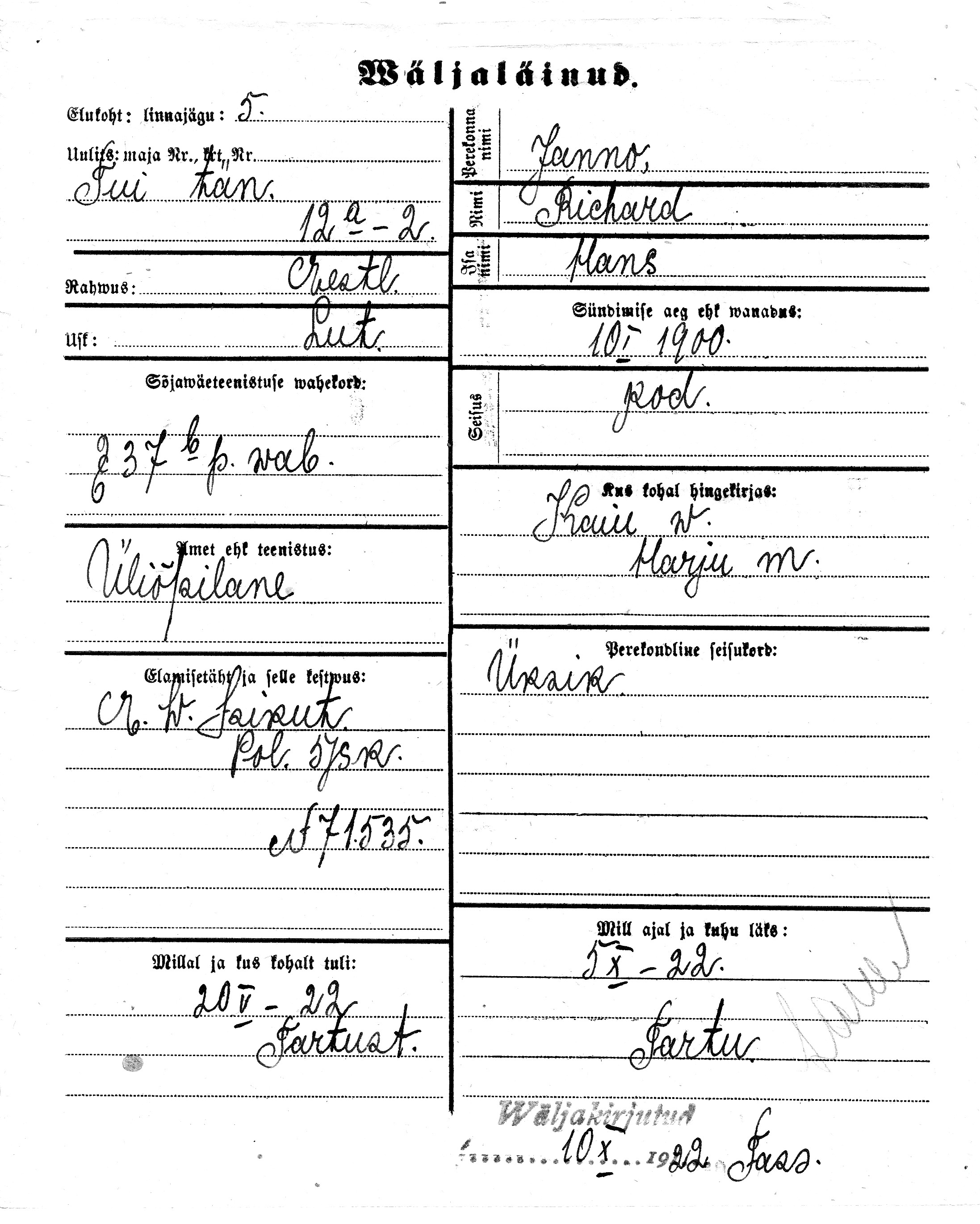 Janno, Richard, Hans