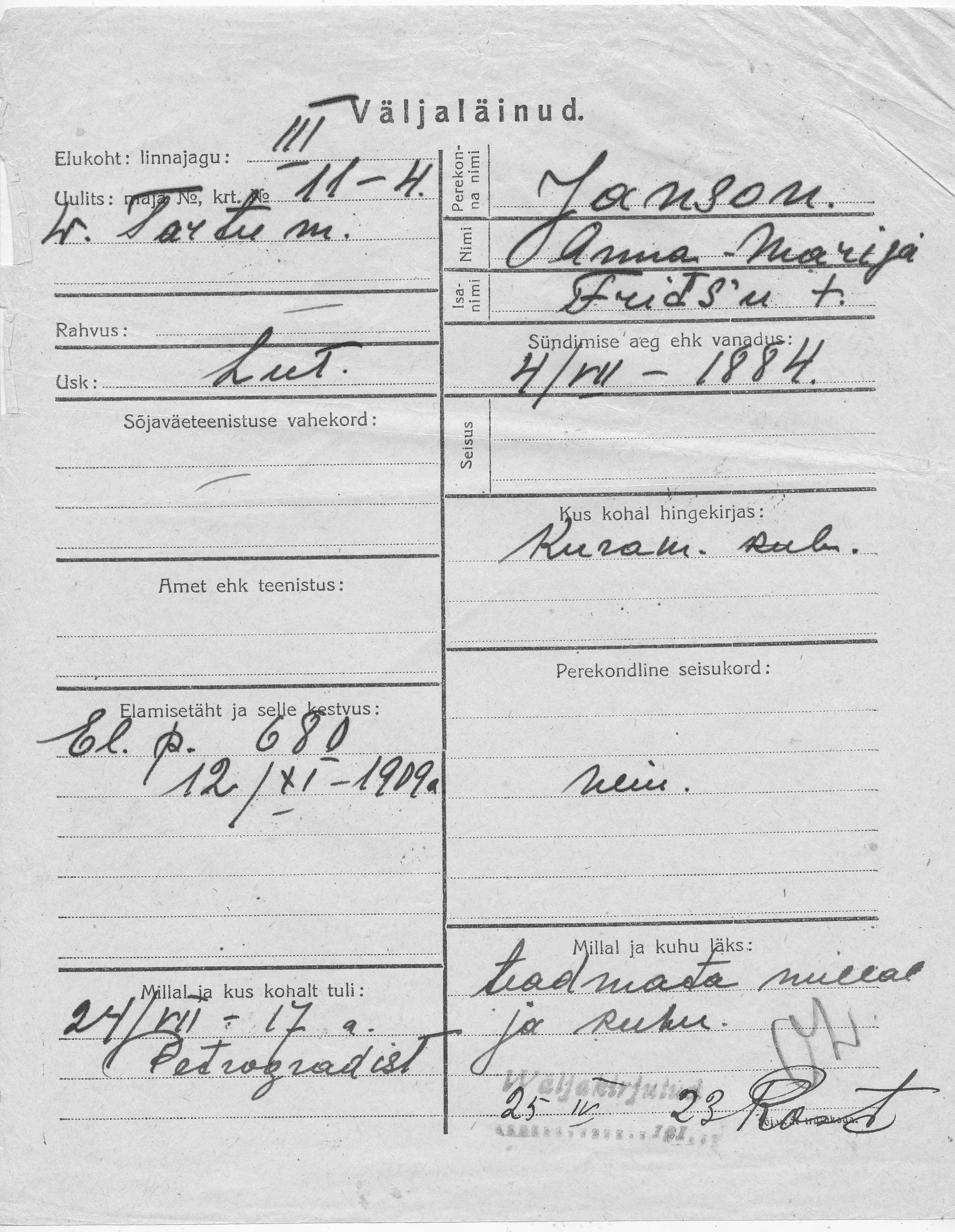 Janson, Anna-Marija, Frits