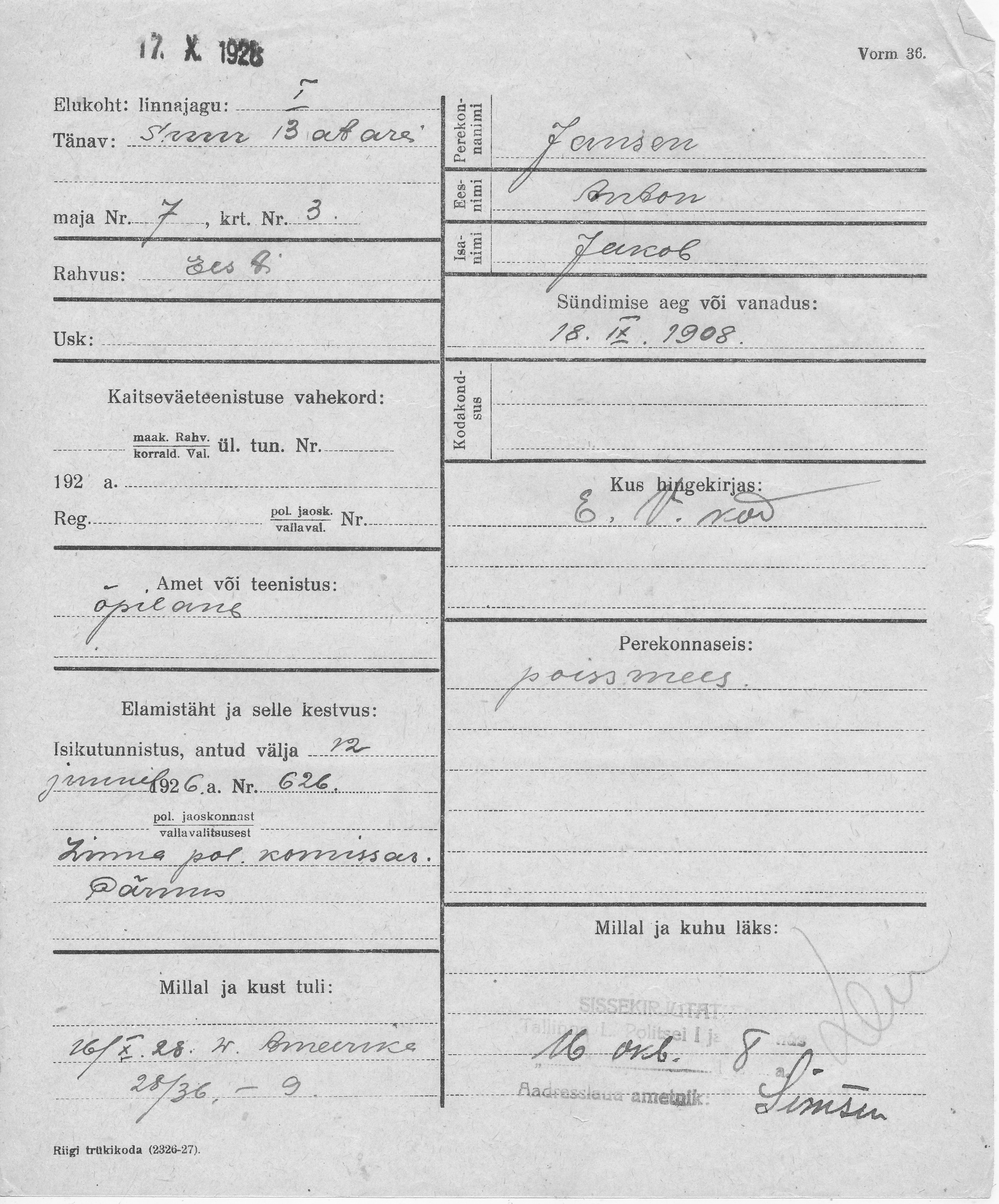 Janson, Anton, Jakob