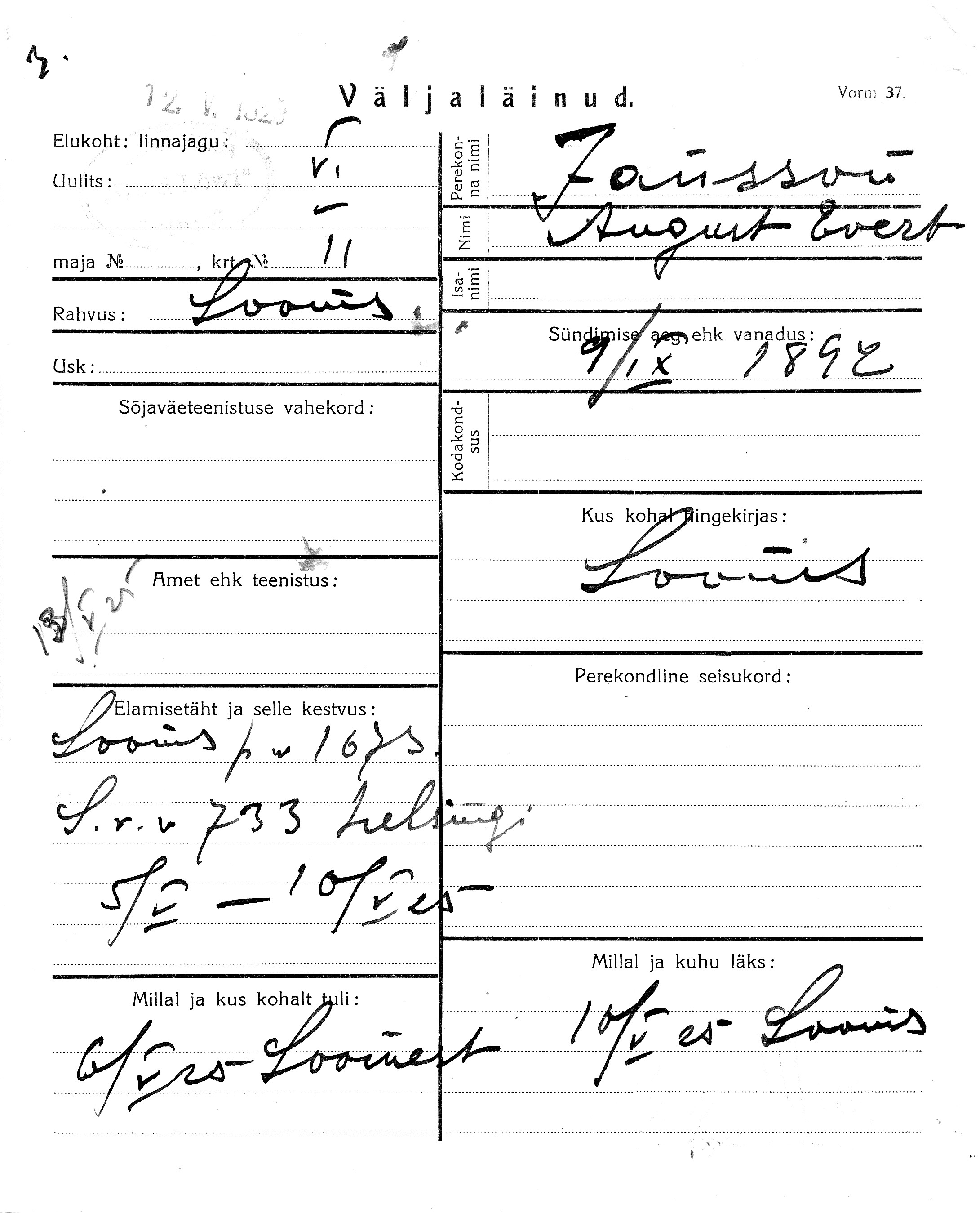 Janson, August Evert