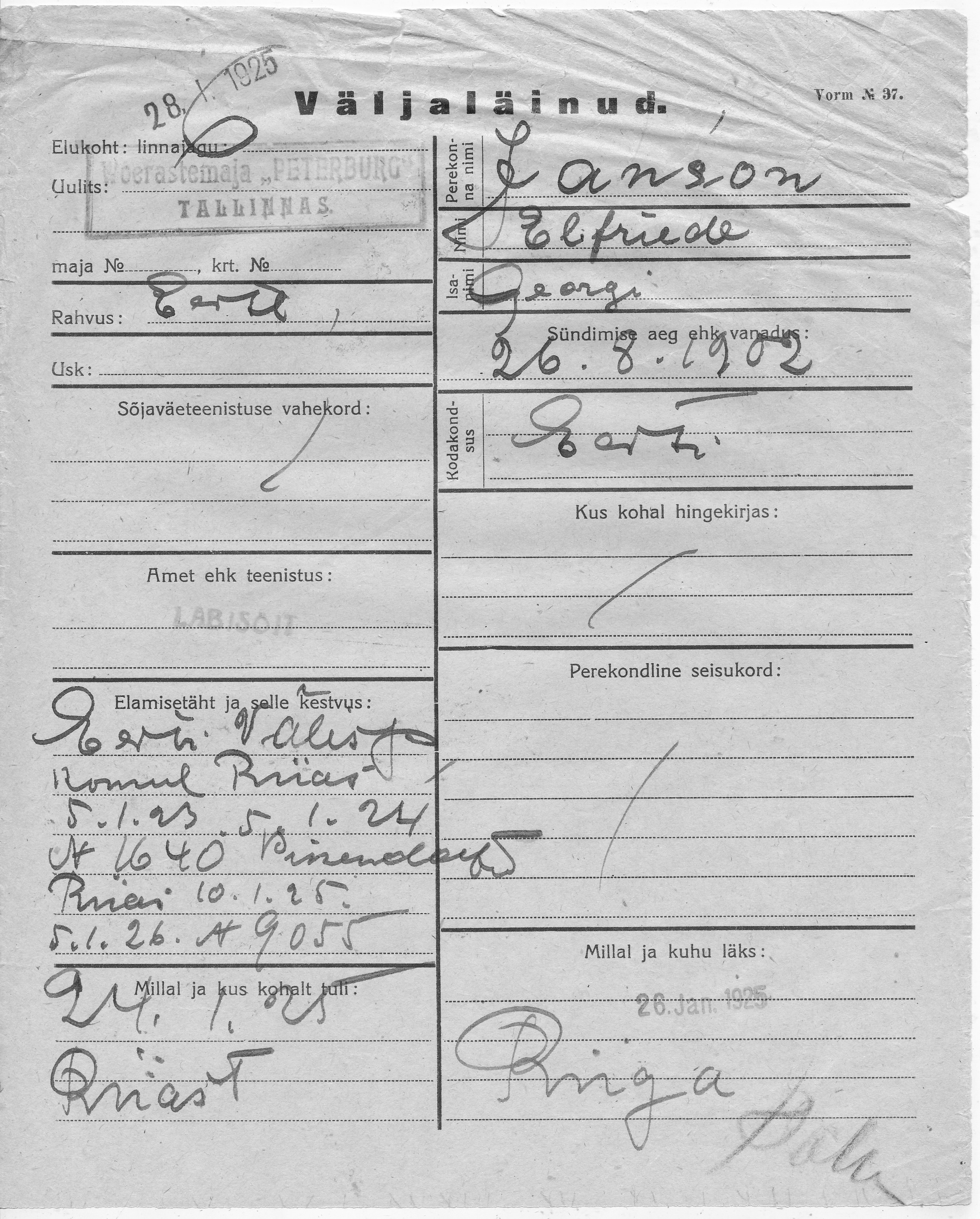 Janson, Elfriede, Georg