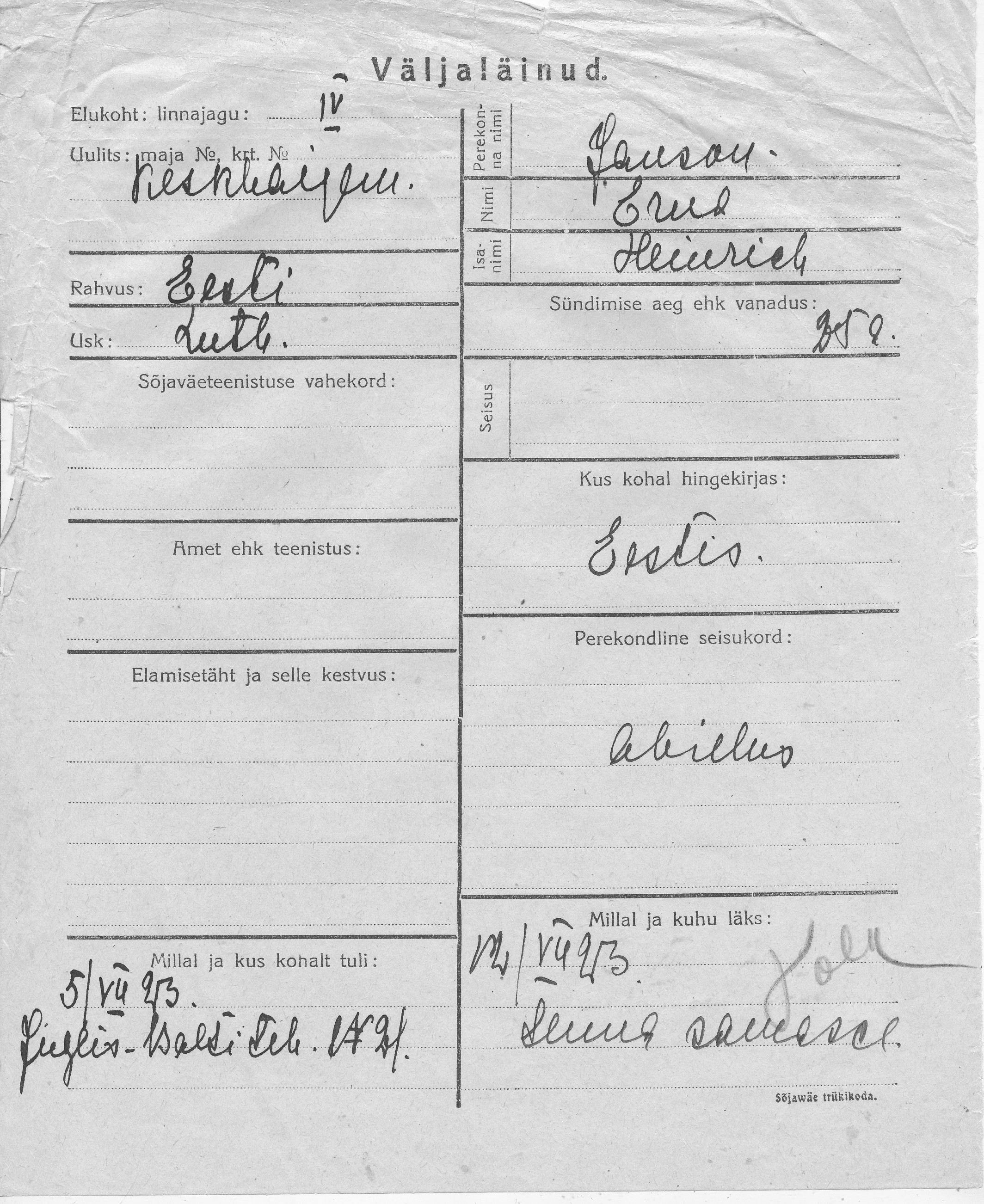 Janson, Ernst, Heinrich