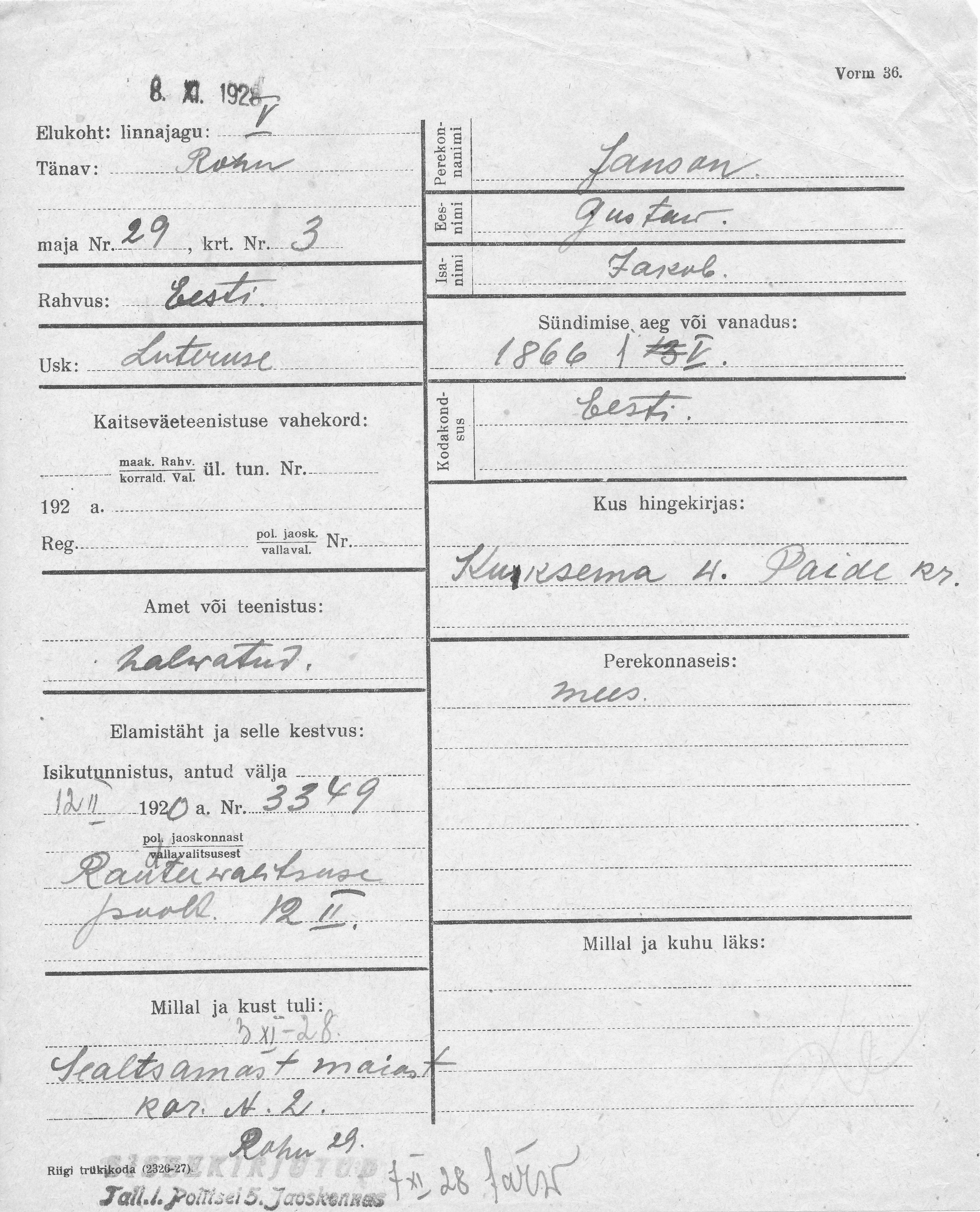 Janson, Gustaw, Jakob