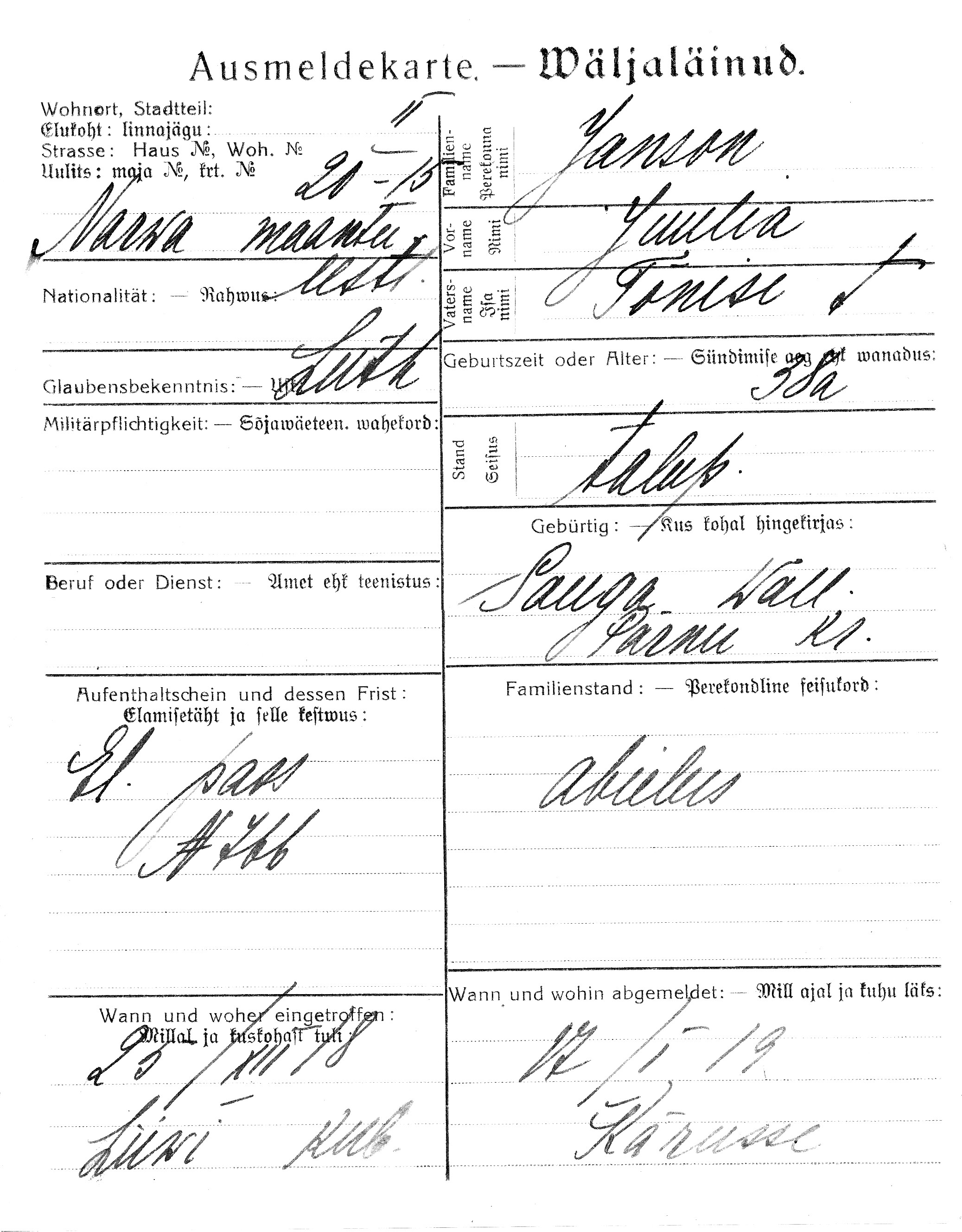 Janson, Juula, Tõnis