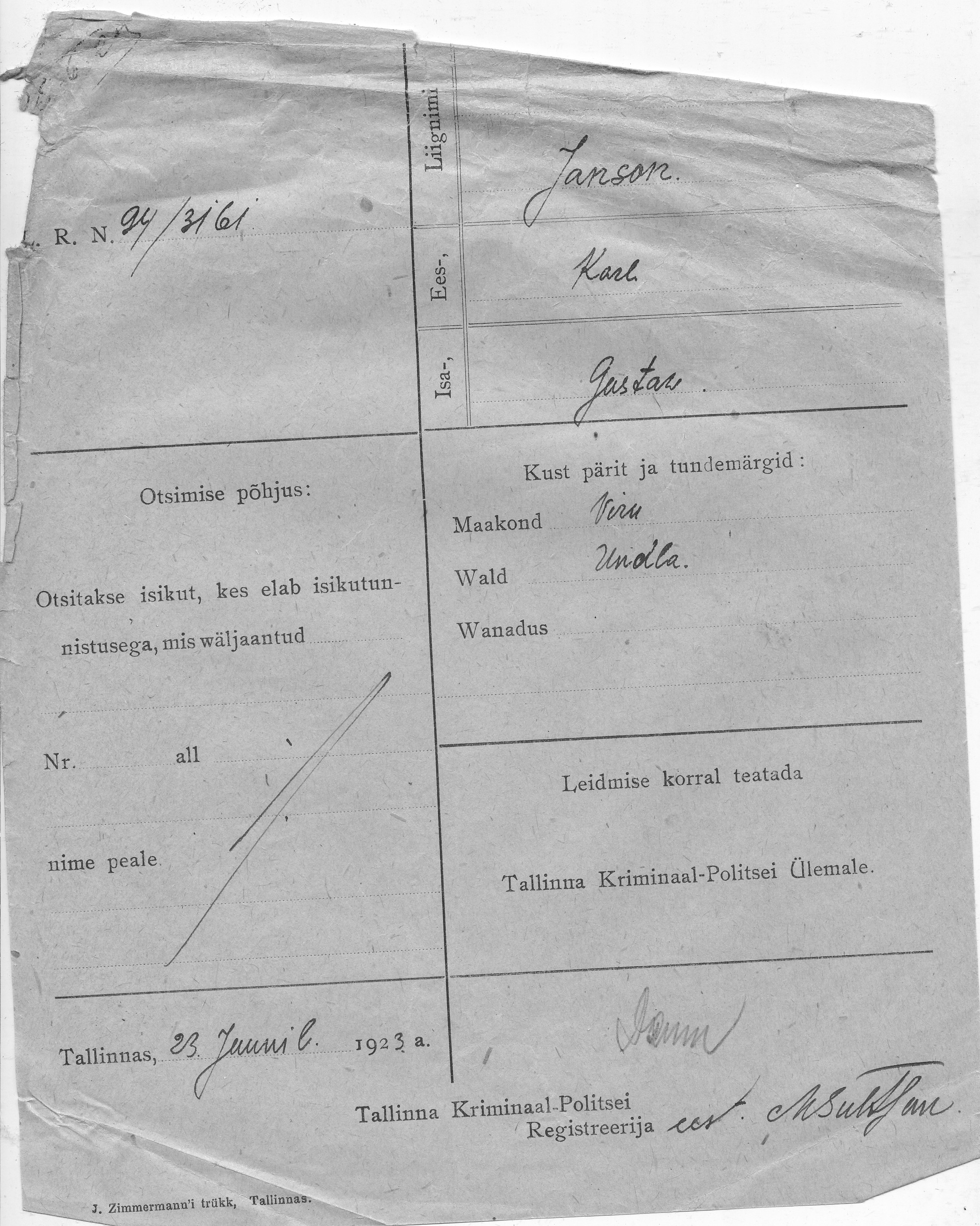 Janson, Karl, Gustav