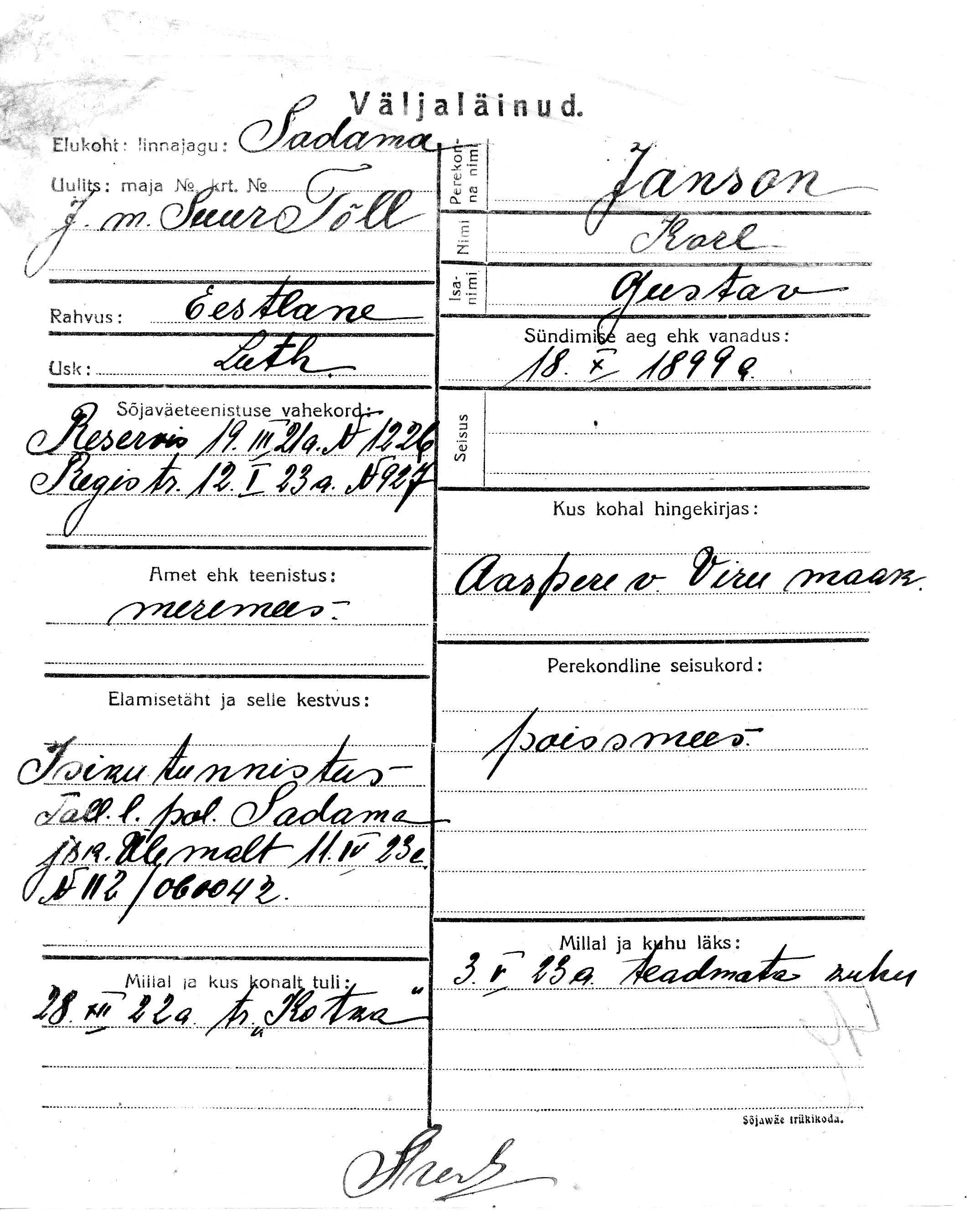 Janson, Karl, Gustav