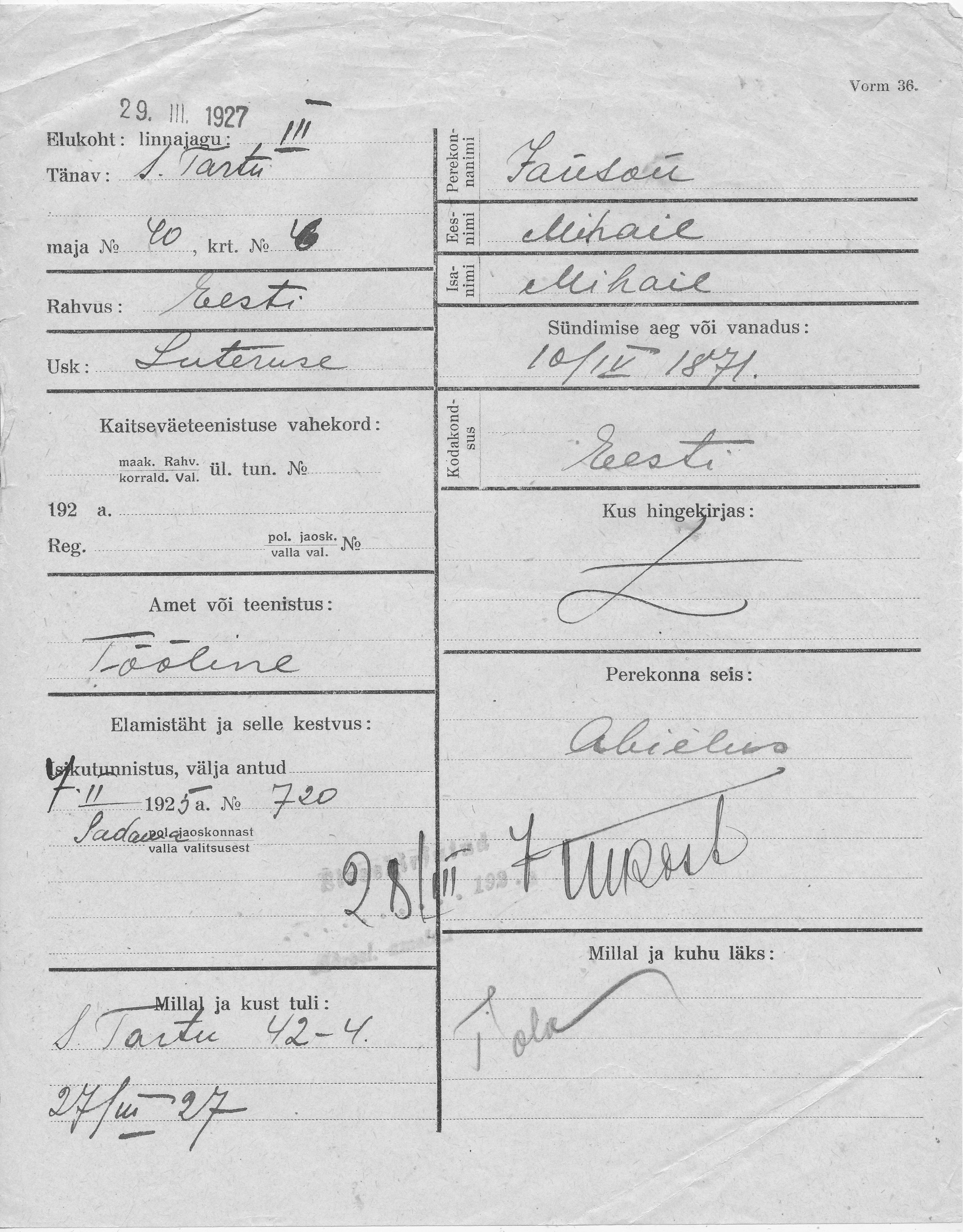 Janson, Mihail, Mihail