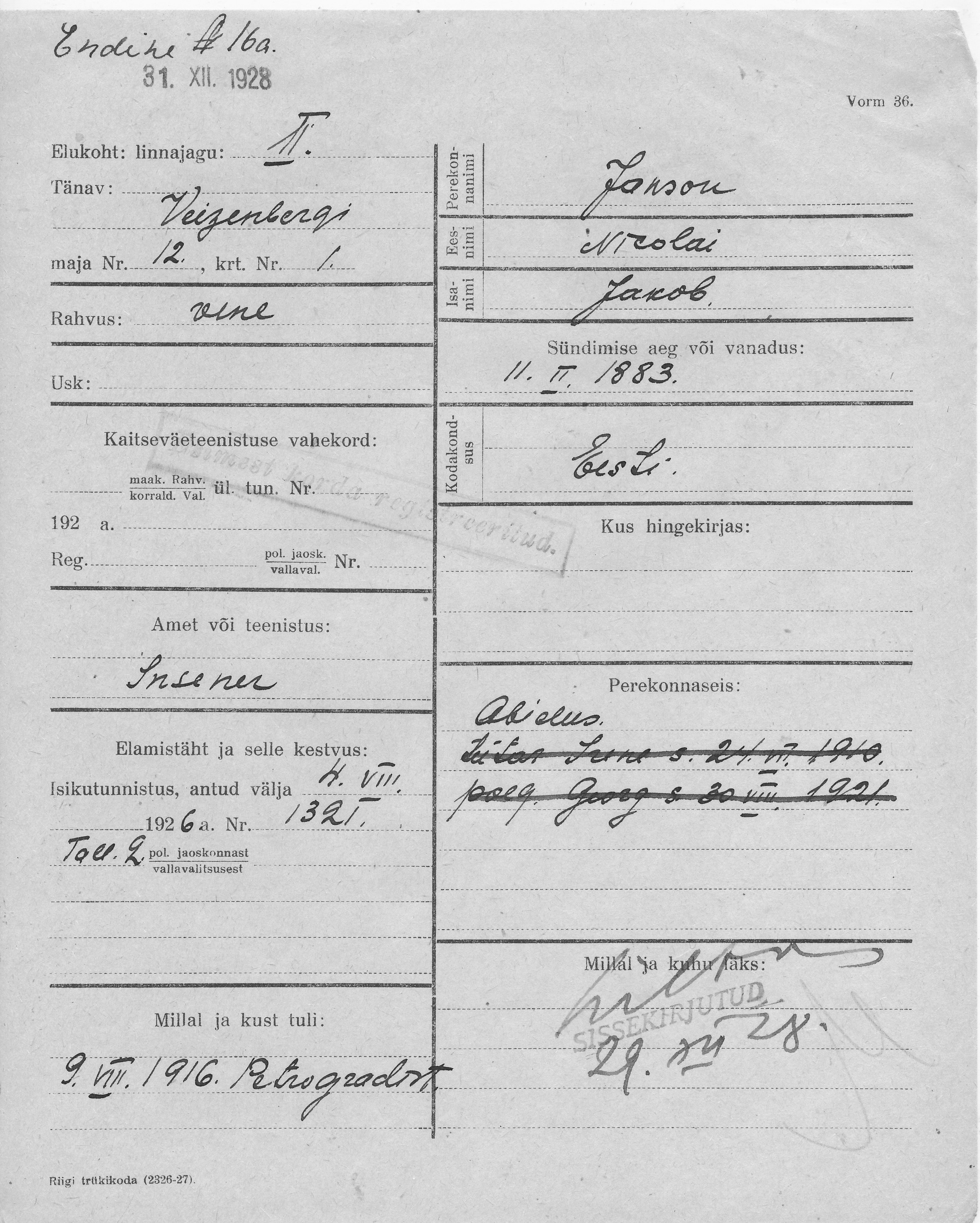 Janson, Nicolai, Jakob