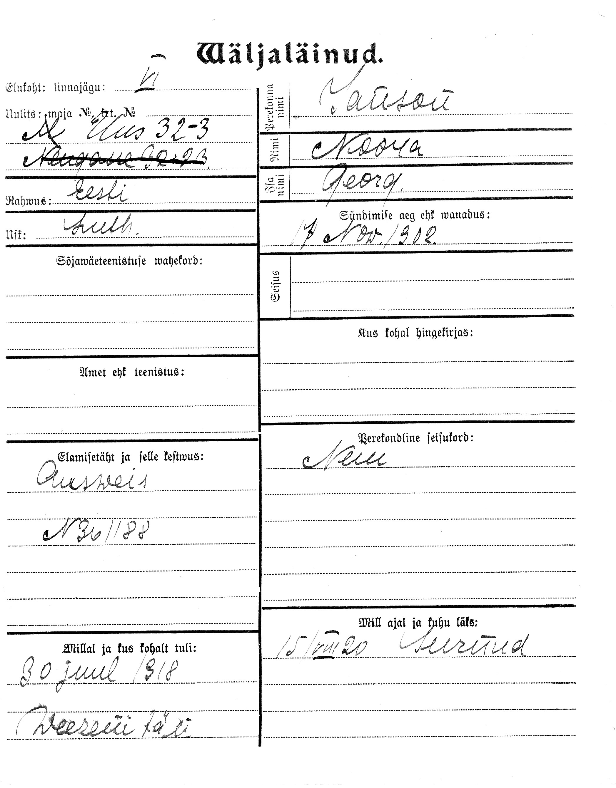 Janson, Noora, Georg