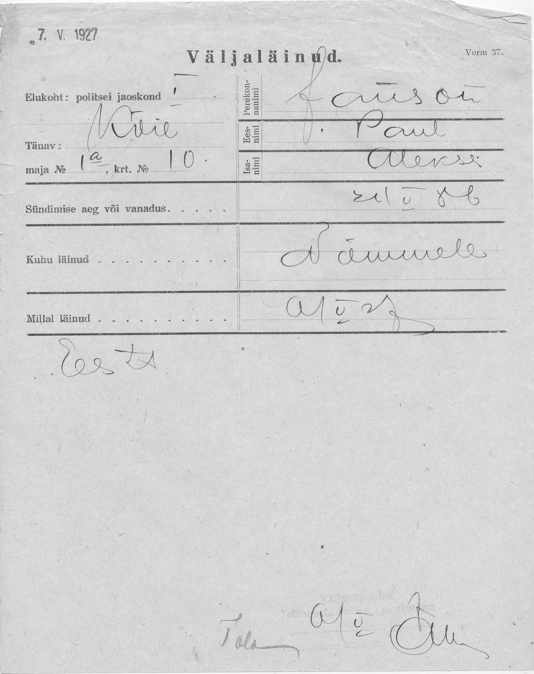 Janson, Paul, Aleksei