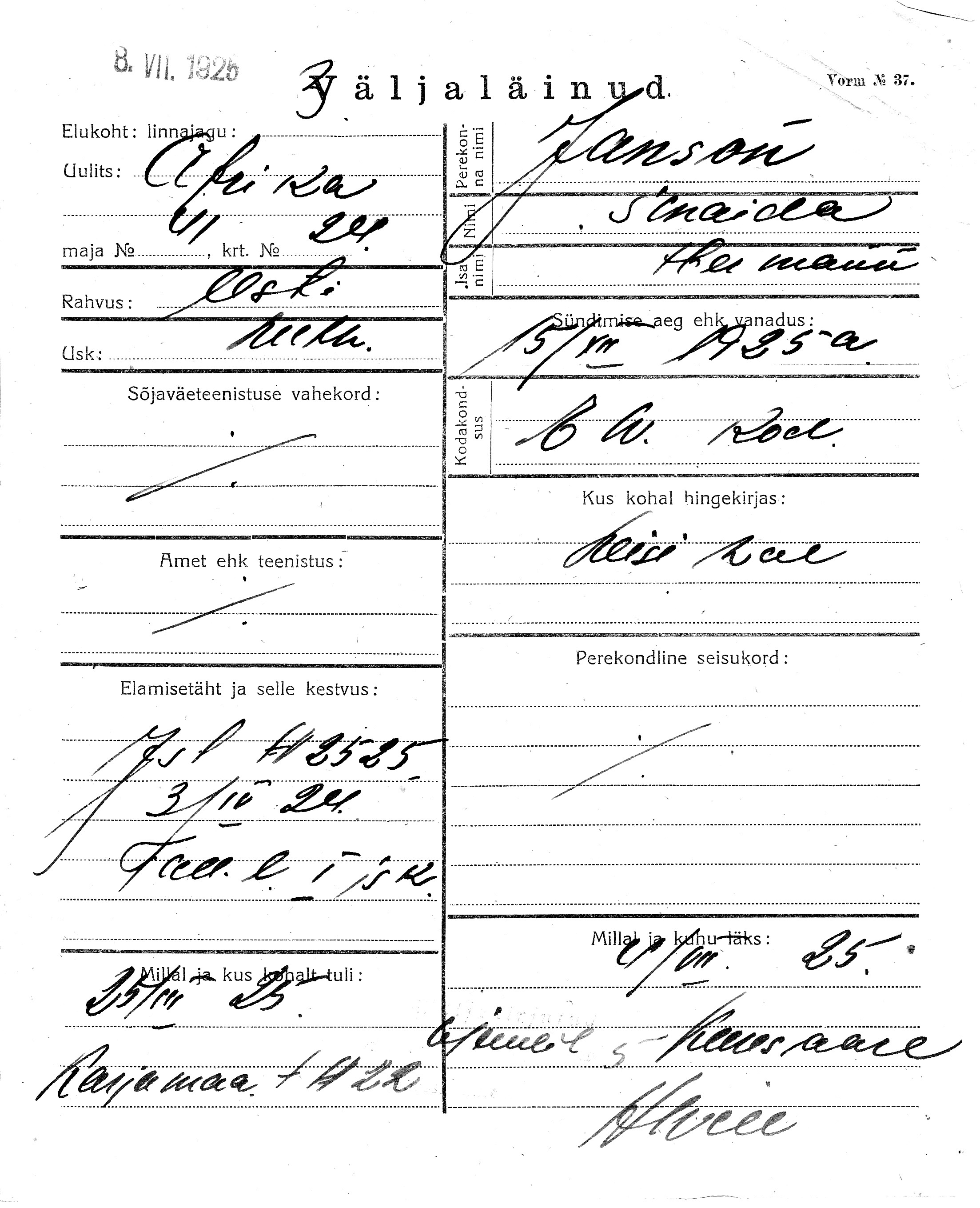 Janson, Sinaida, Hermann