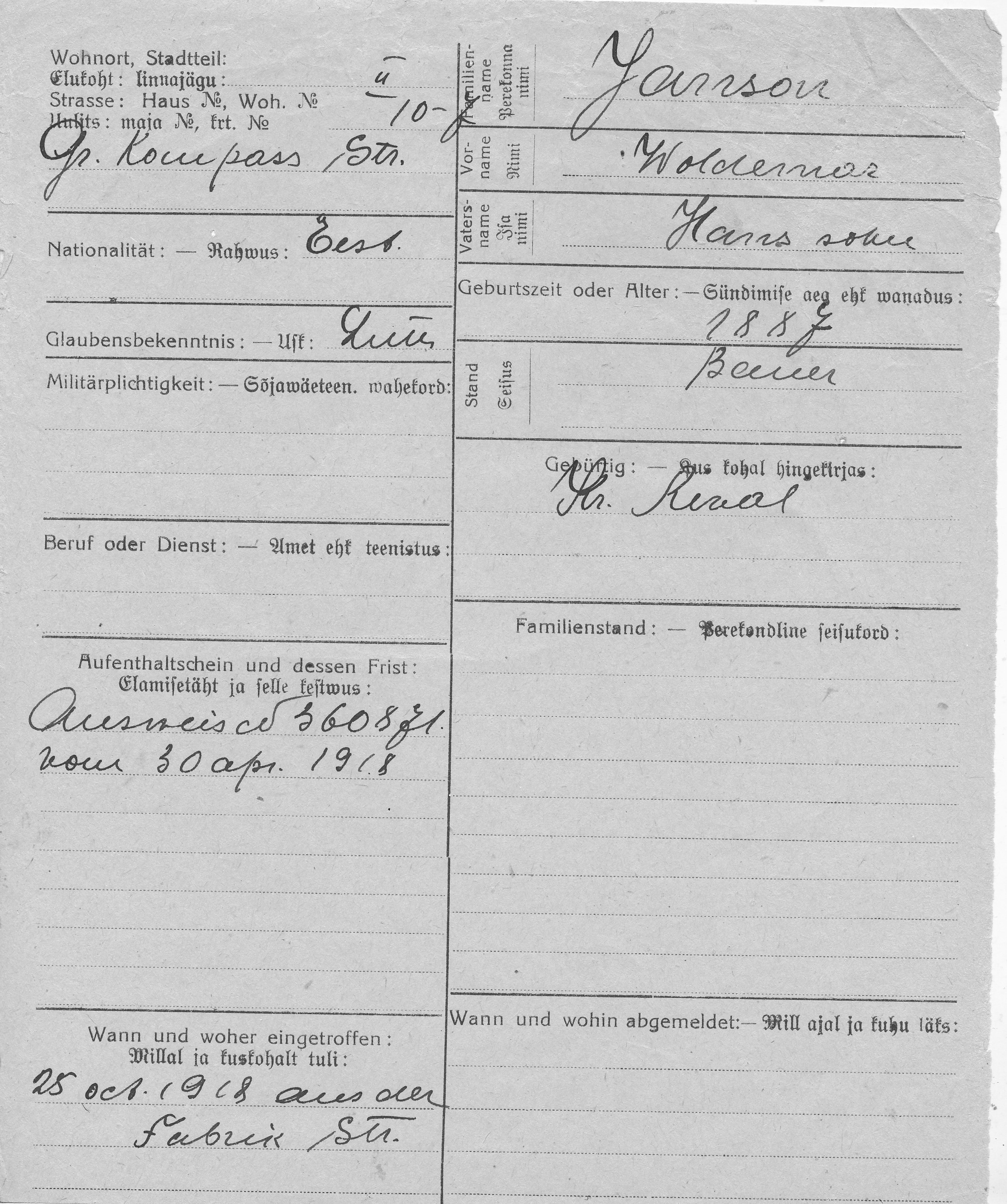 Janson, Woldemar, Hans