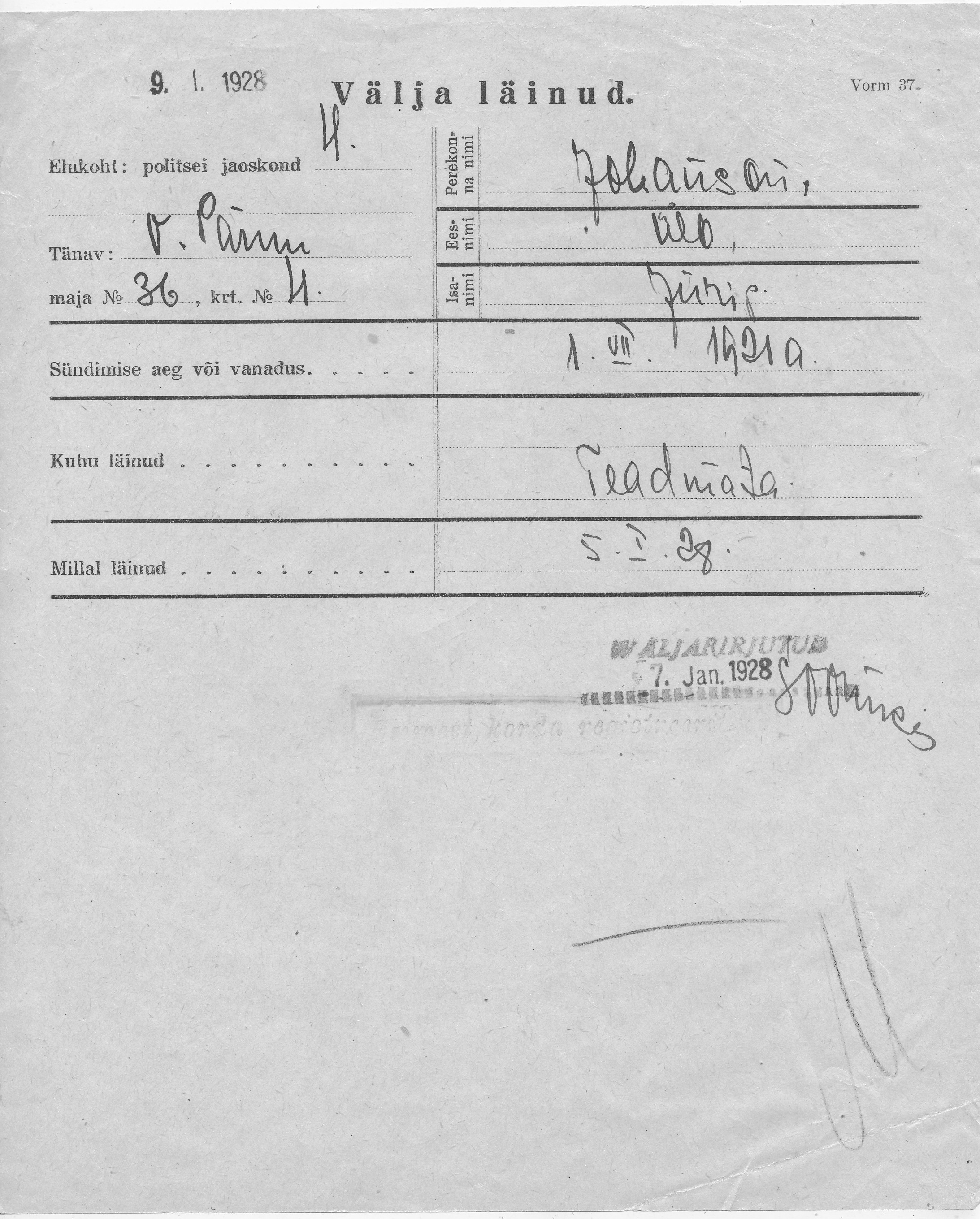 Johanson, Ülo, Jüri