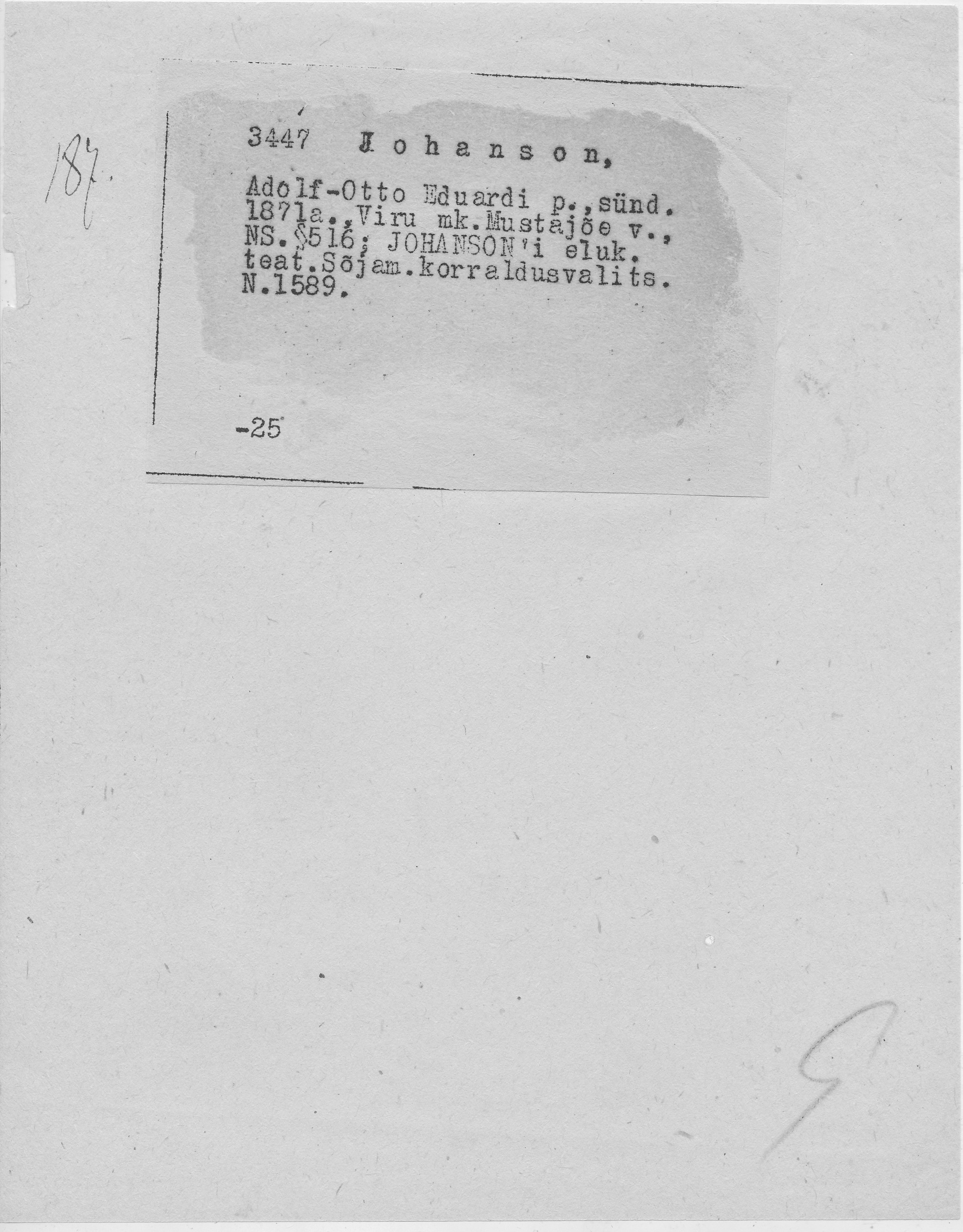 Johanson, Adolf-Otto, Eduard