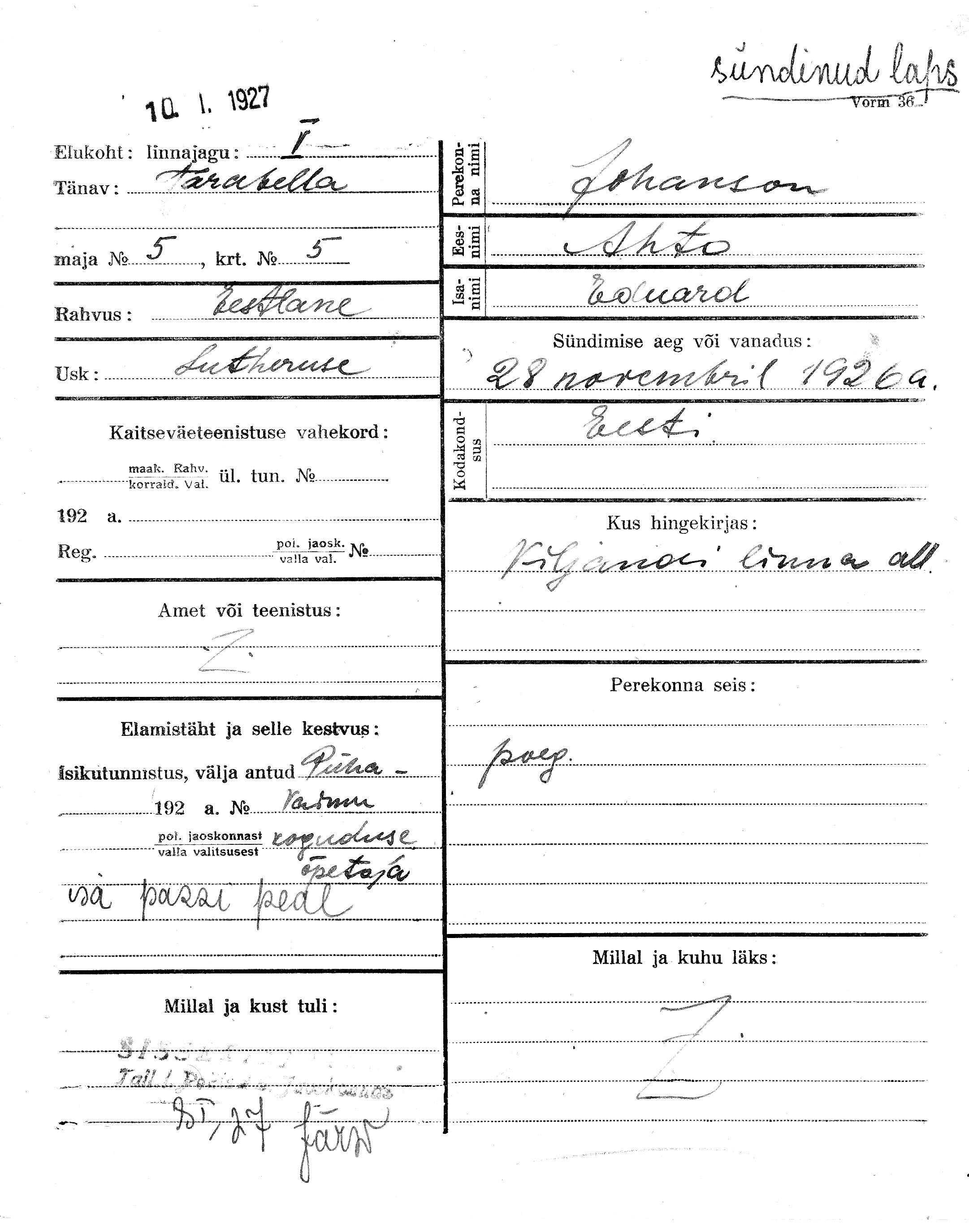 Johanson, Ahto, Eduard