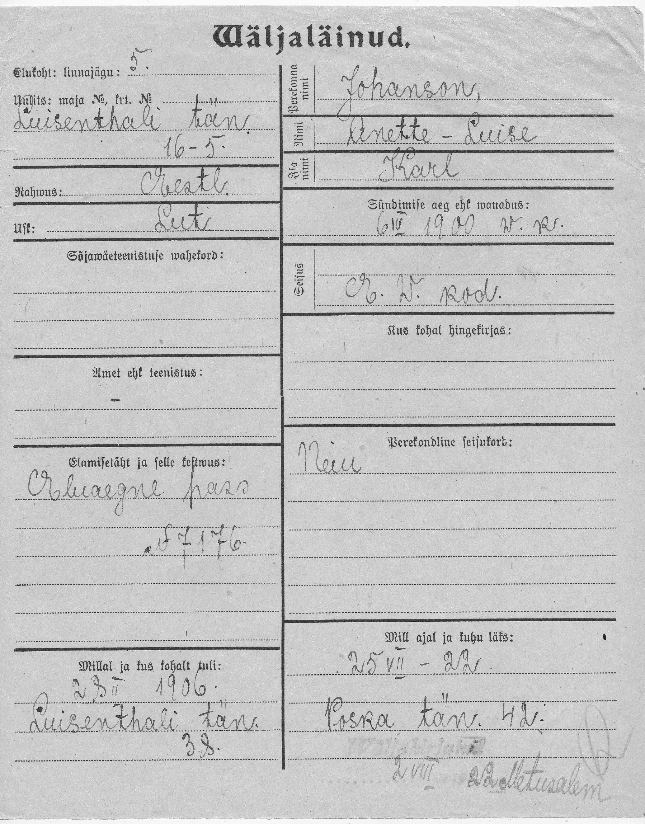 Johanson, Anette-Luise, Karl