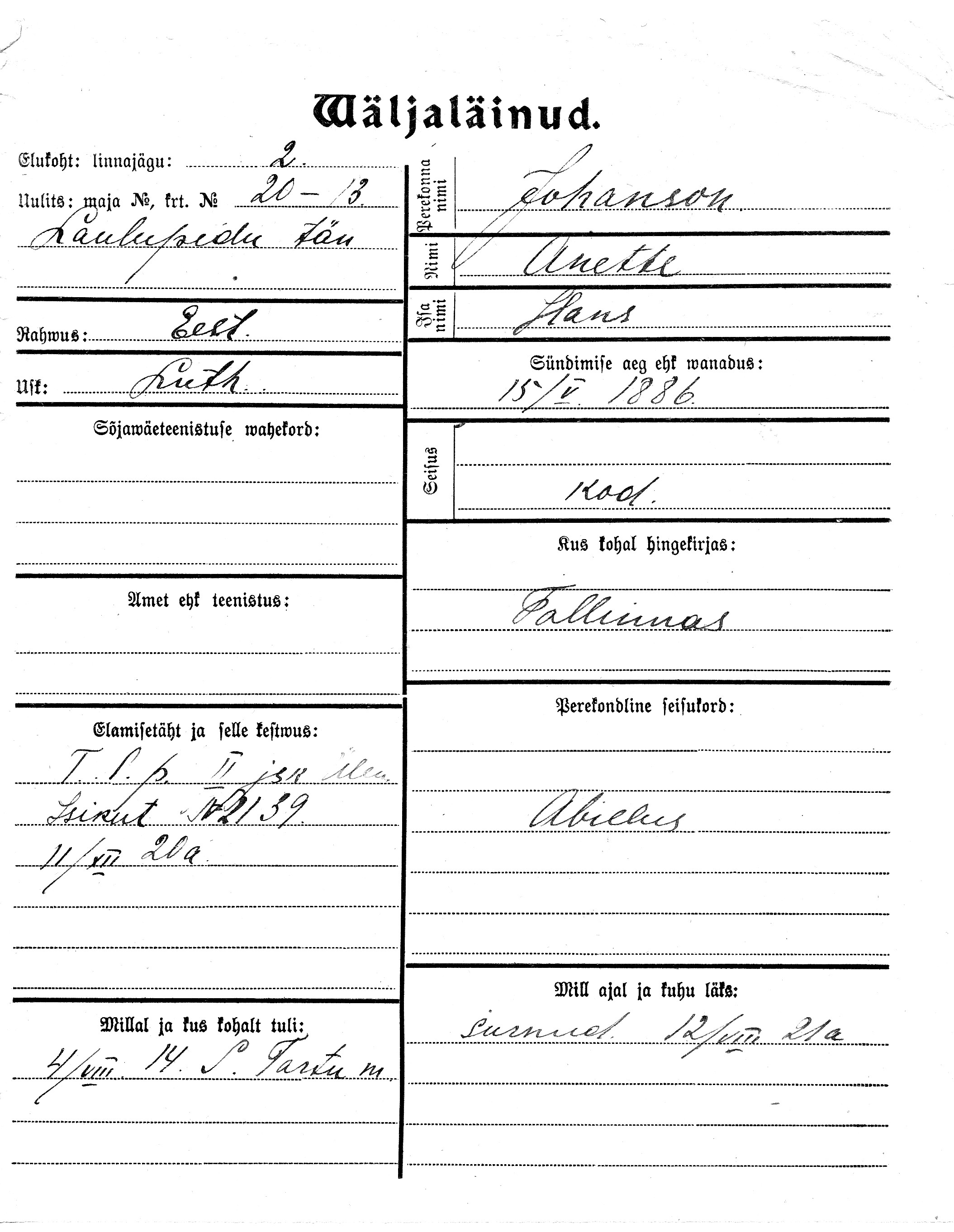 Johanson, Anette, Hans