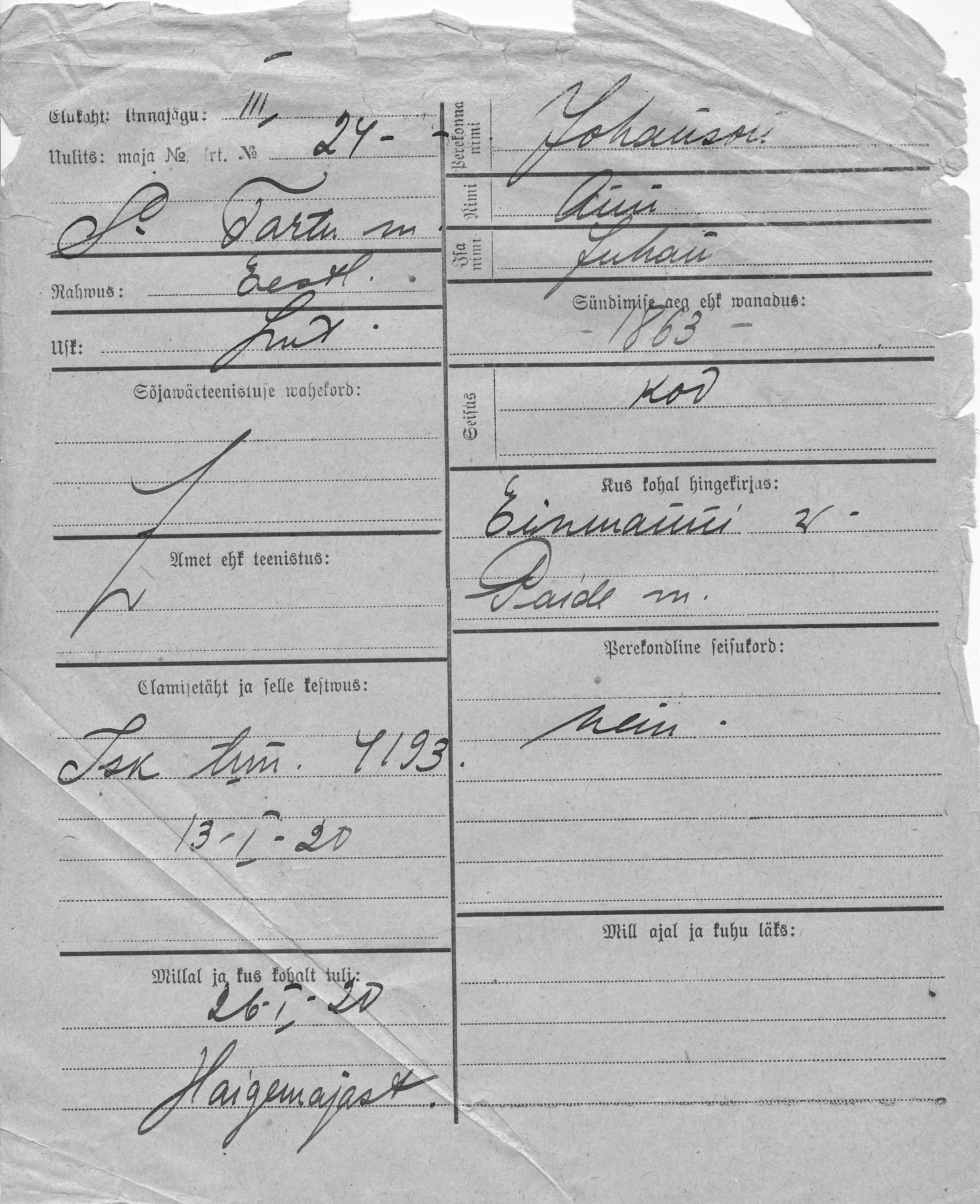 Johanson, Ann, Juhan