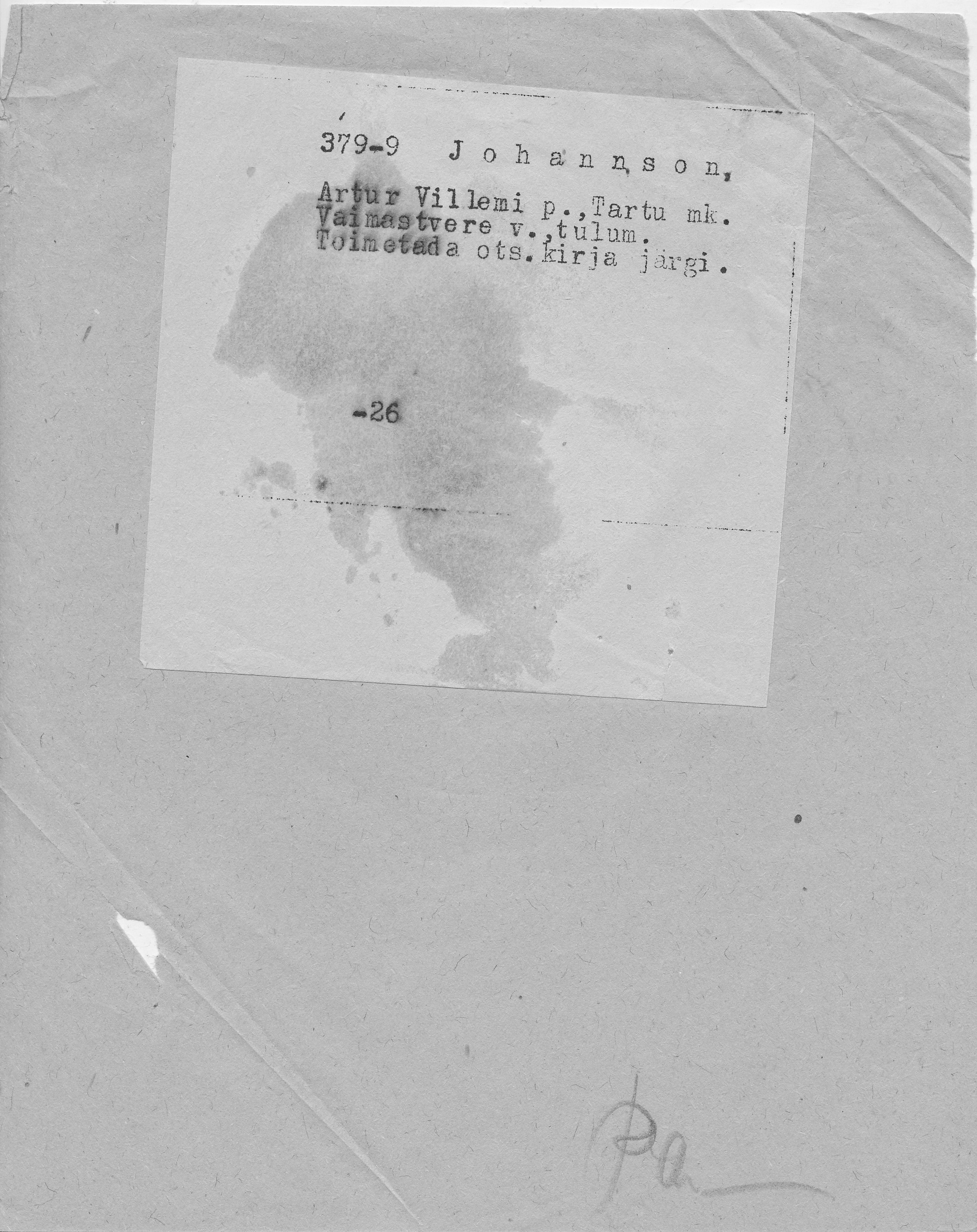 Johanson, Artur, Villem