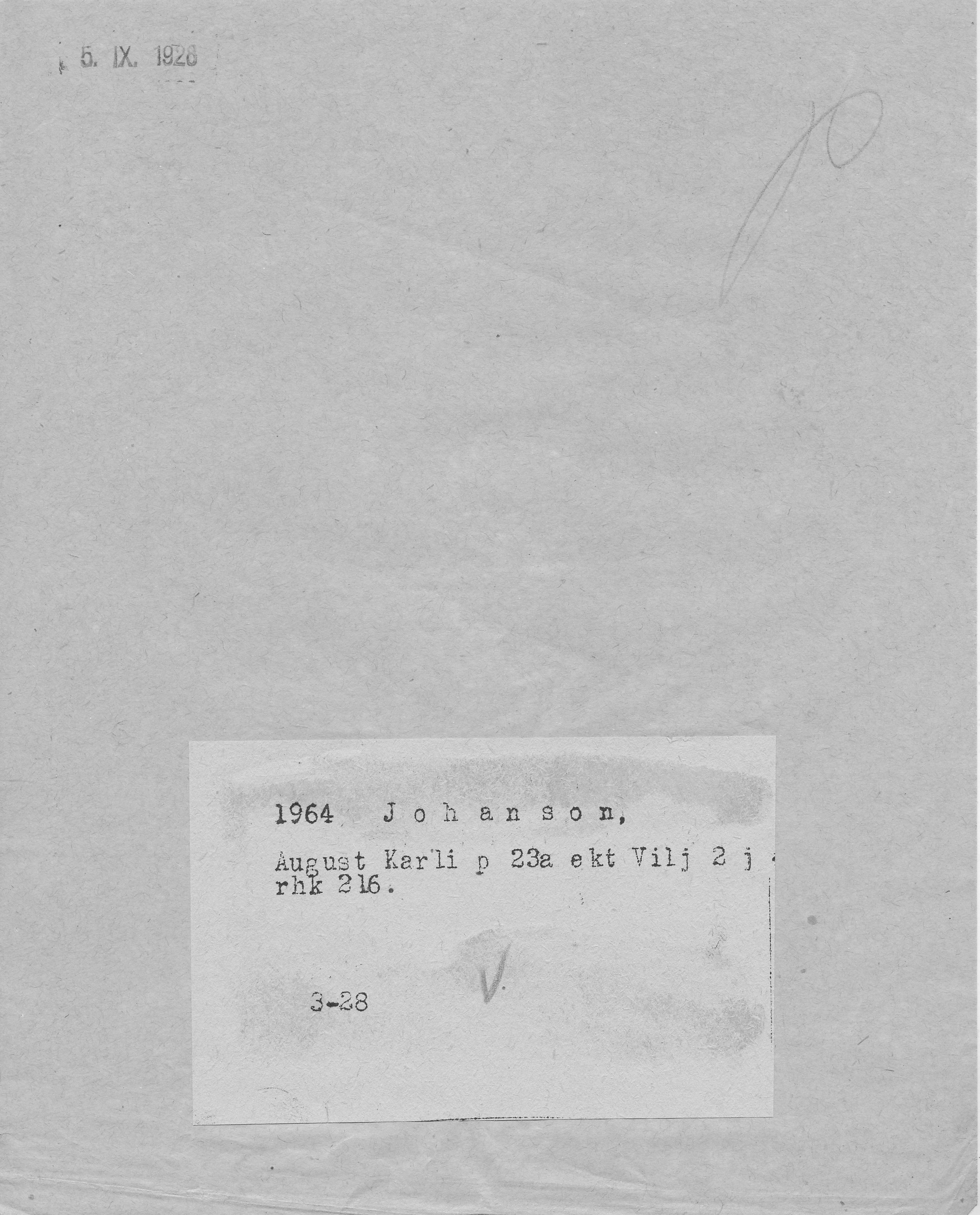 Johanson, August, Karl