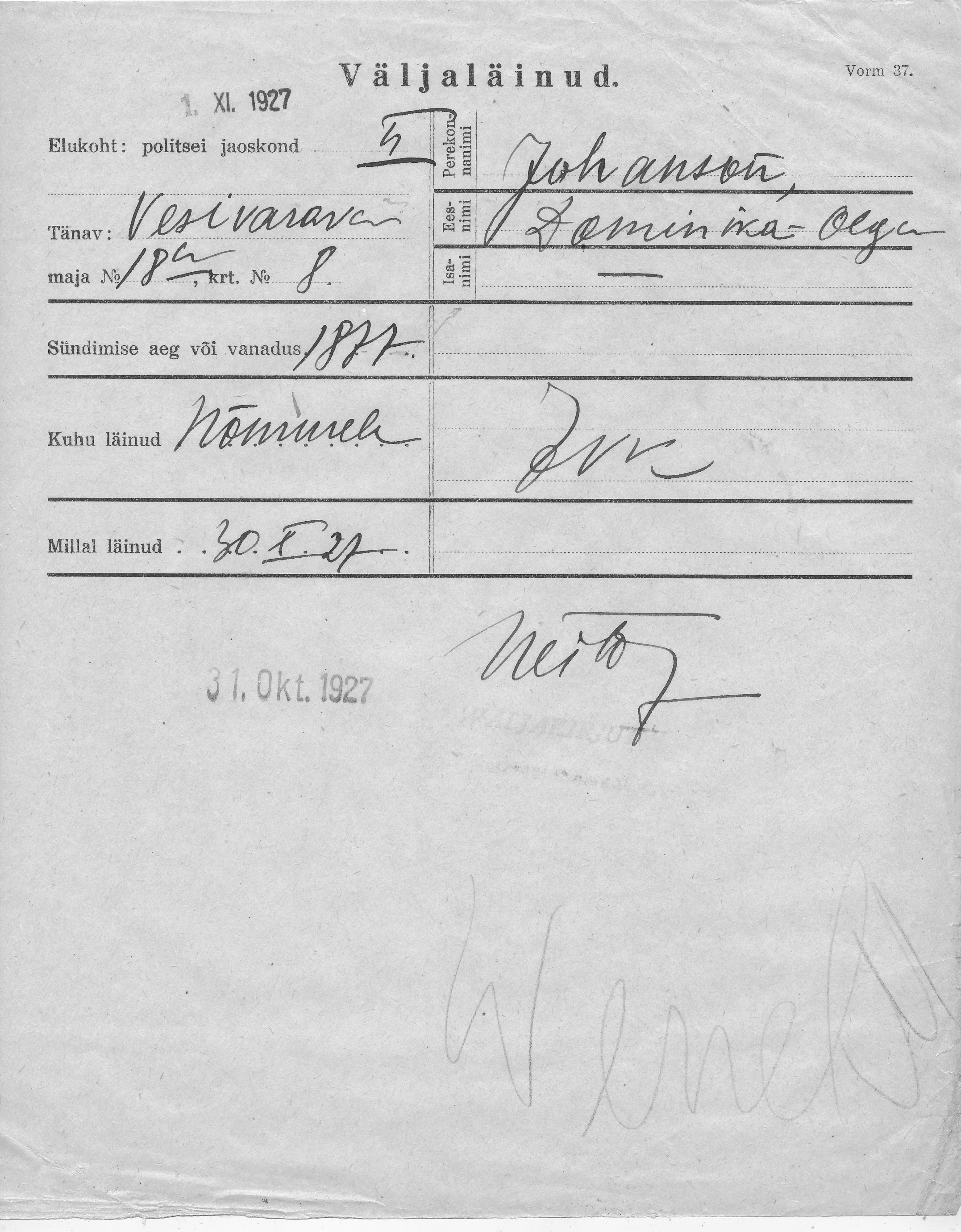 Johanson, Dominika-Olga