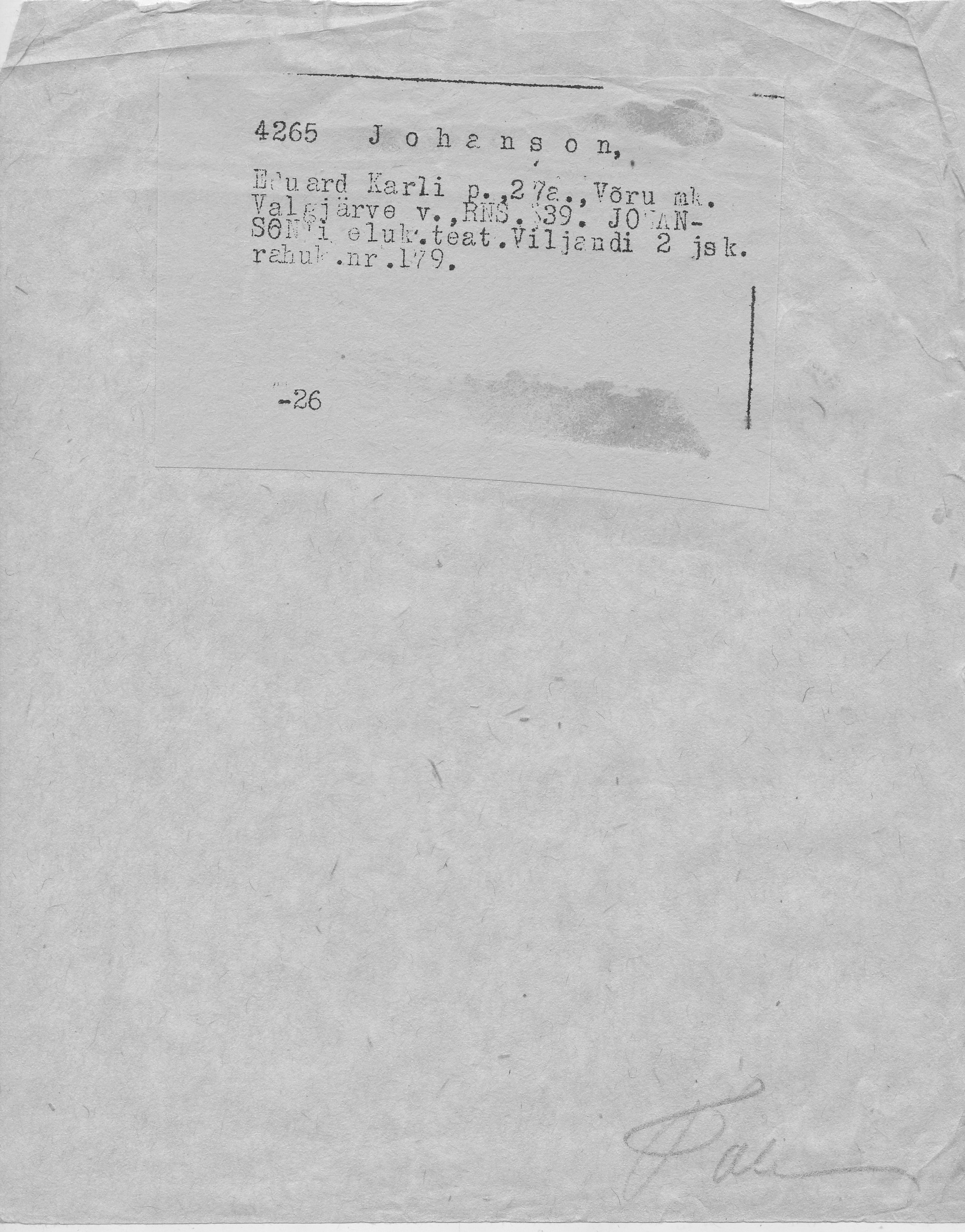 Johanson, Eduard, Karl