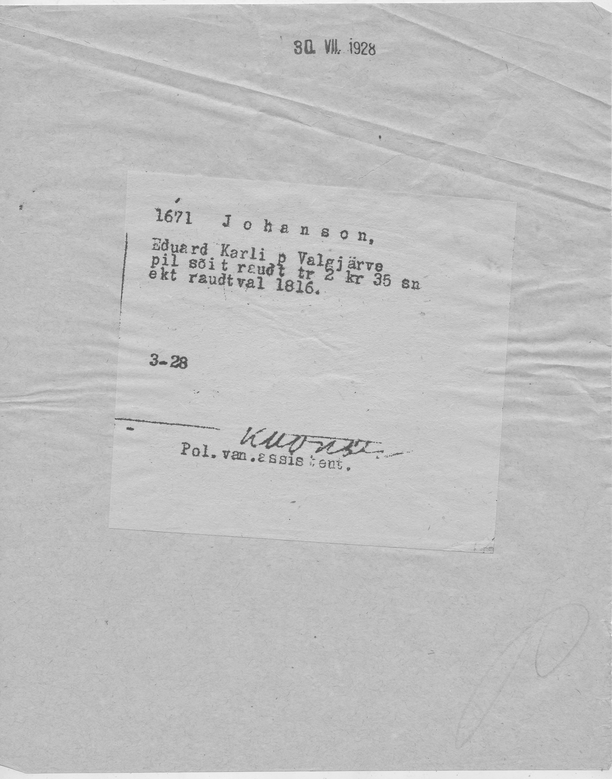 Johanson, Eduard, Karl