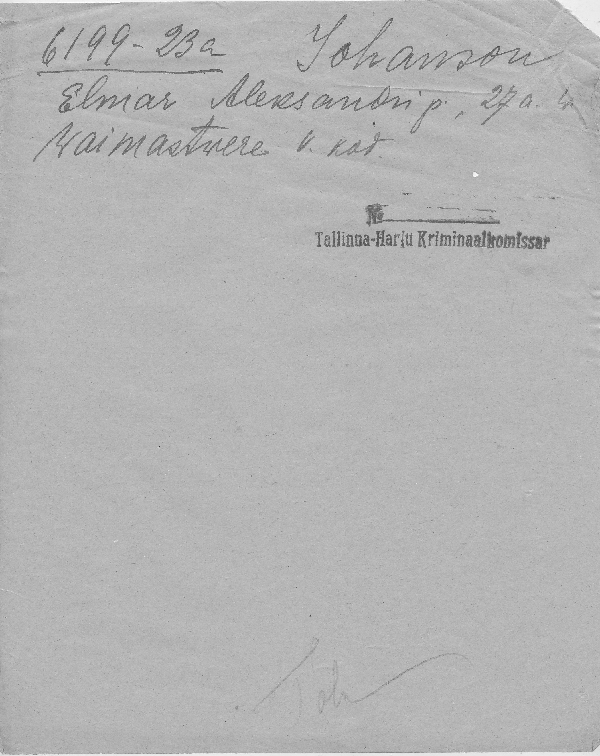 Johanson, Elmar, Aleksander