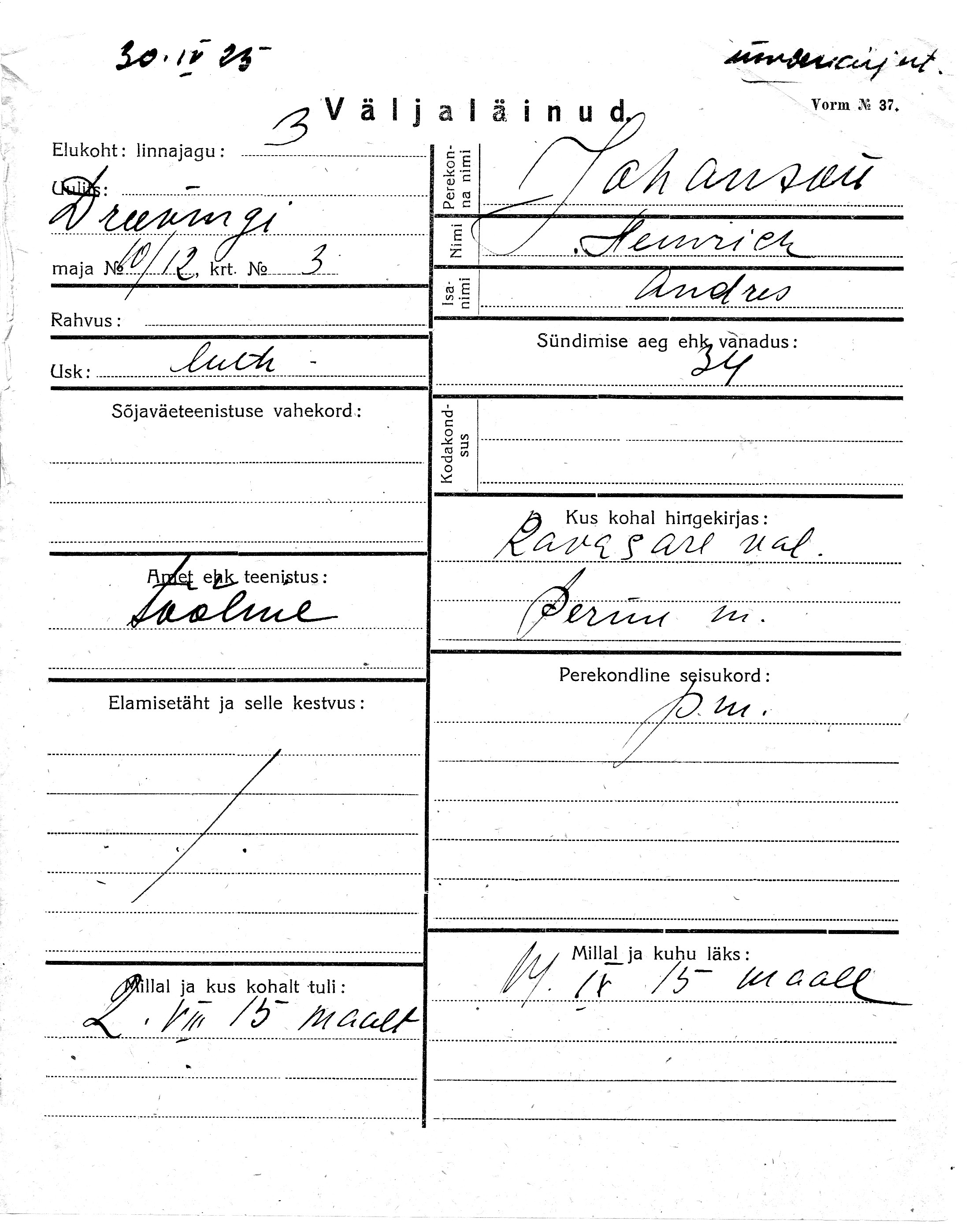 Johanson, Heinrich, Andres