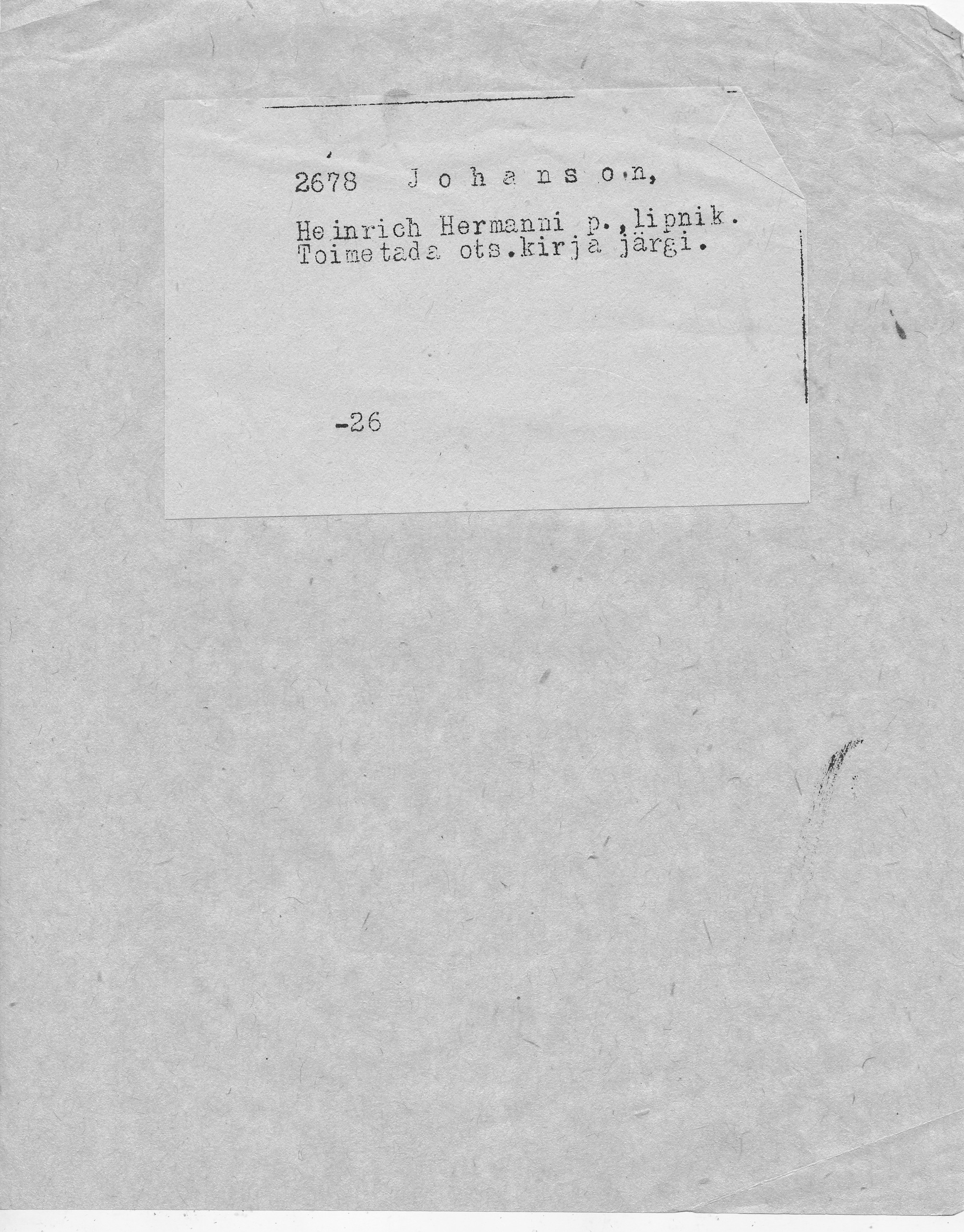 Johanson, Heinrich, Hermann