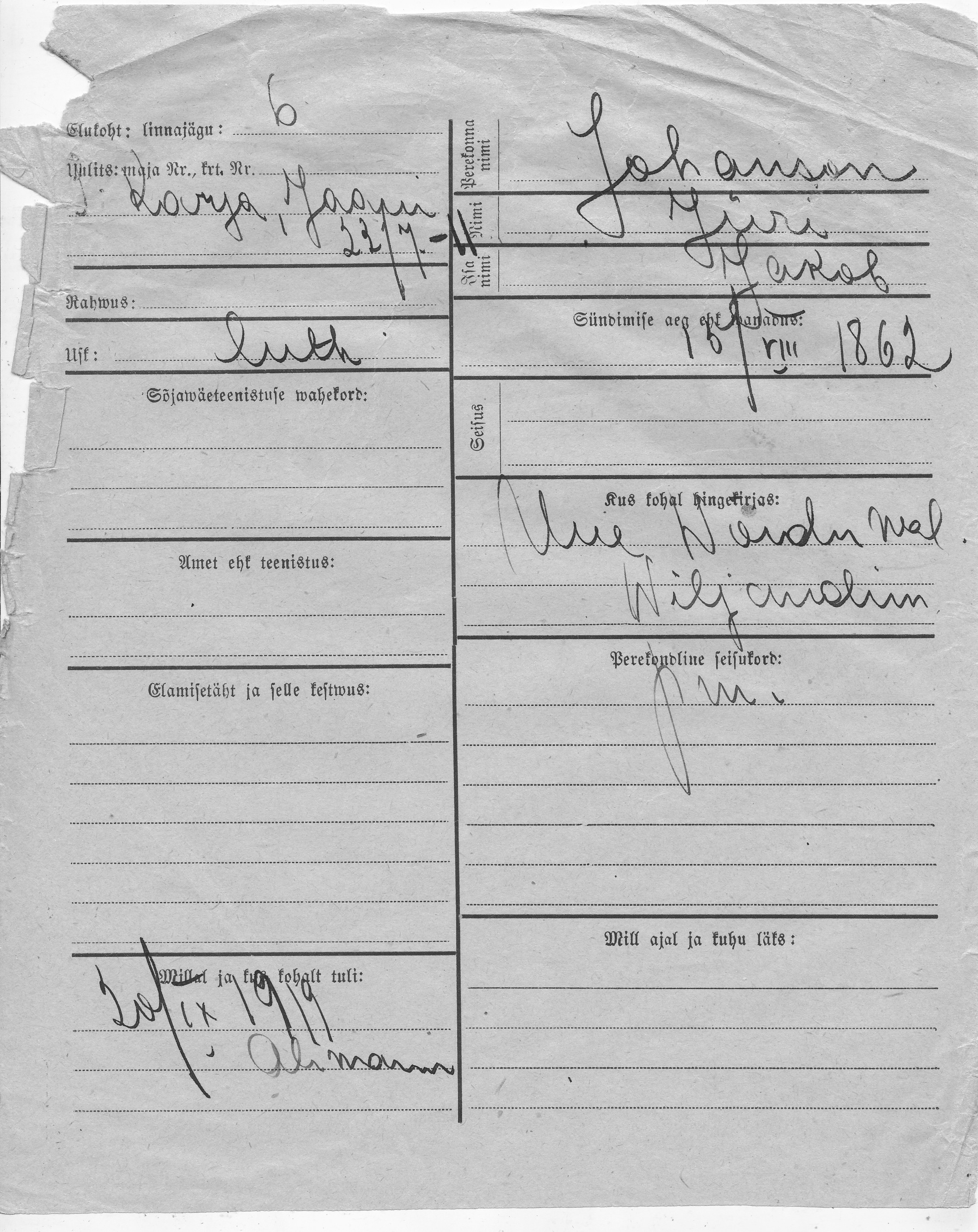 Johanson, Jüri, Jakob