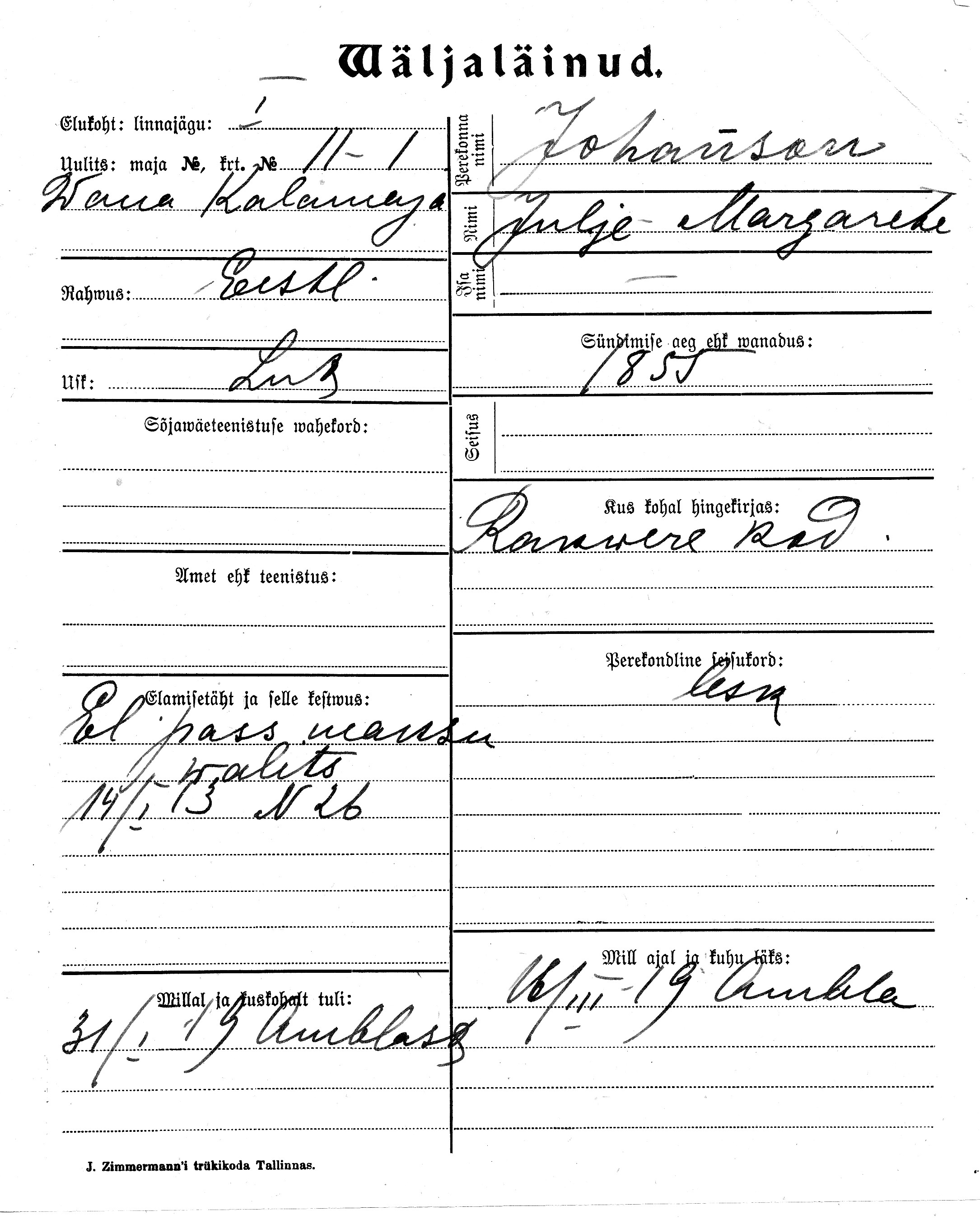 Johanson, Julje-Margarete