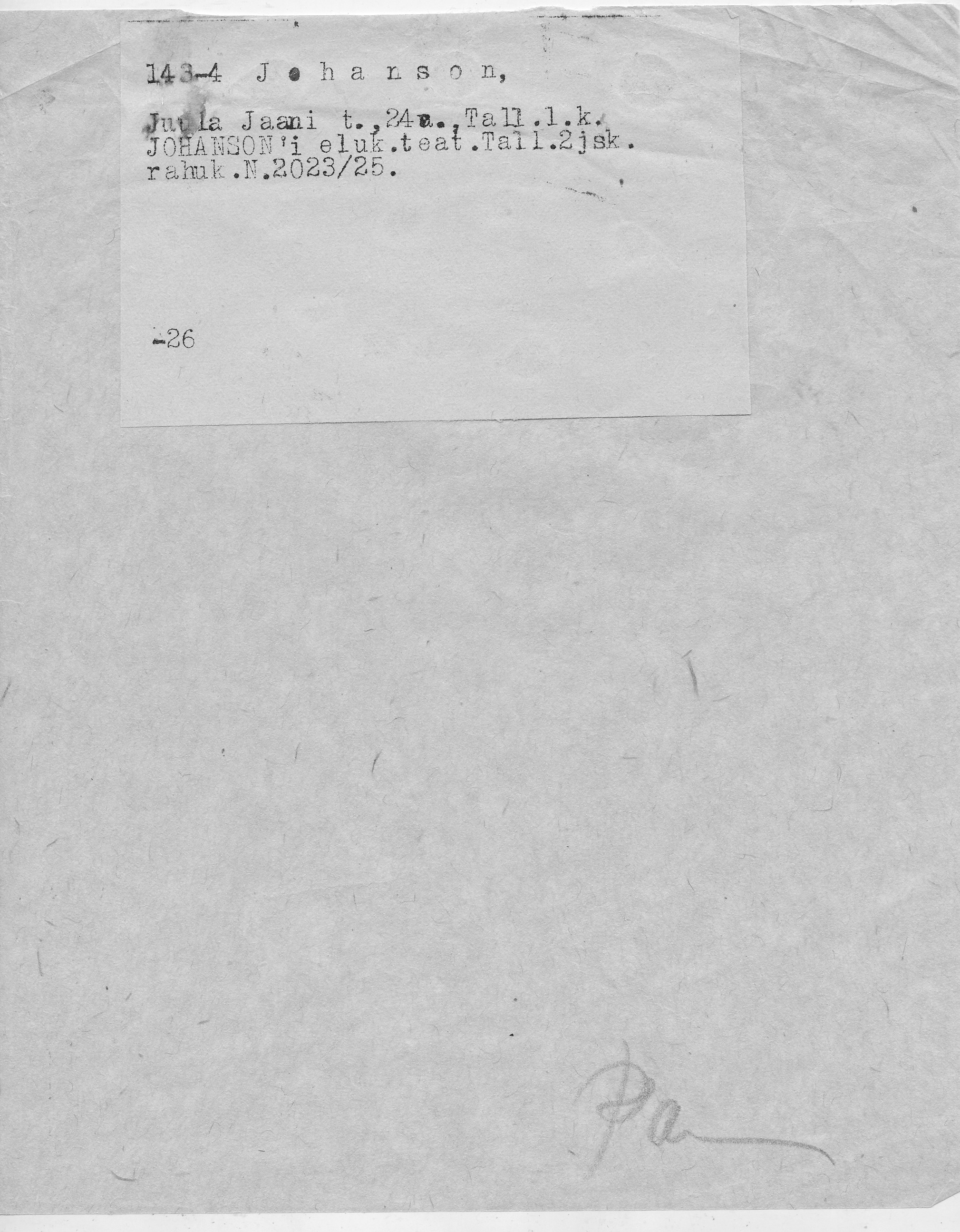 Johanson, Juula, Jaan