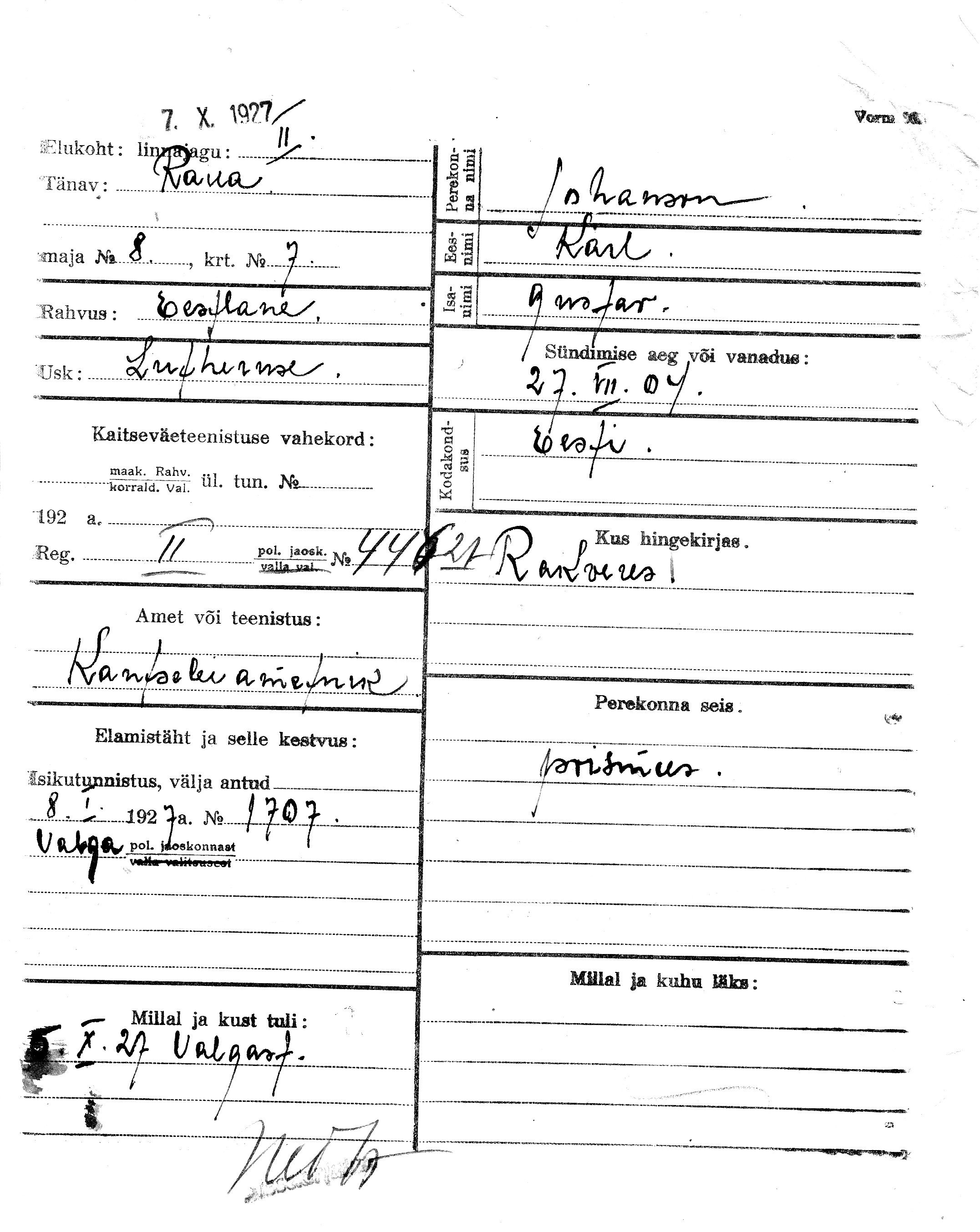 Johanson, Karl, Gustav