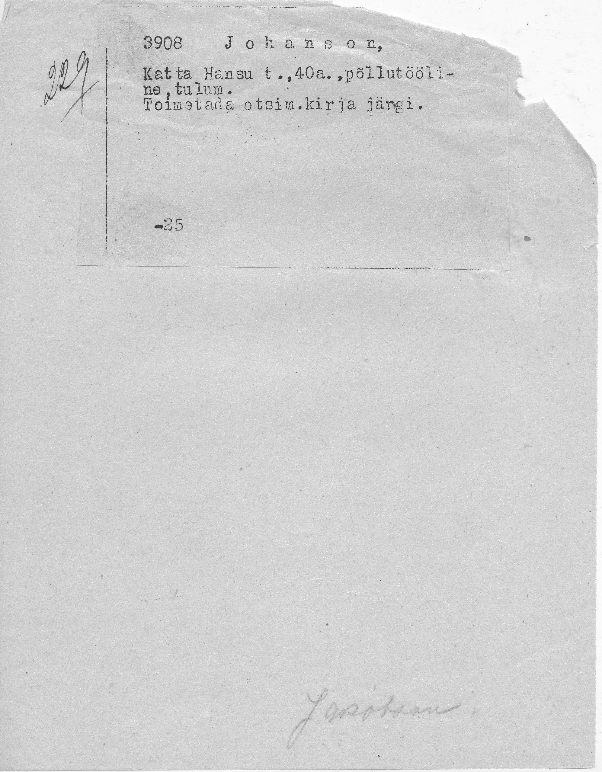 Johanson, Katta, Hans