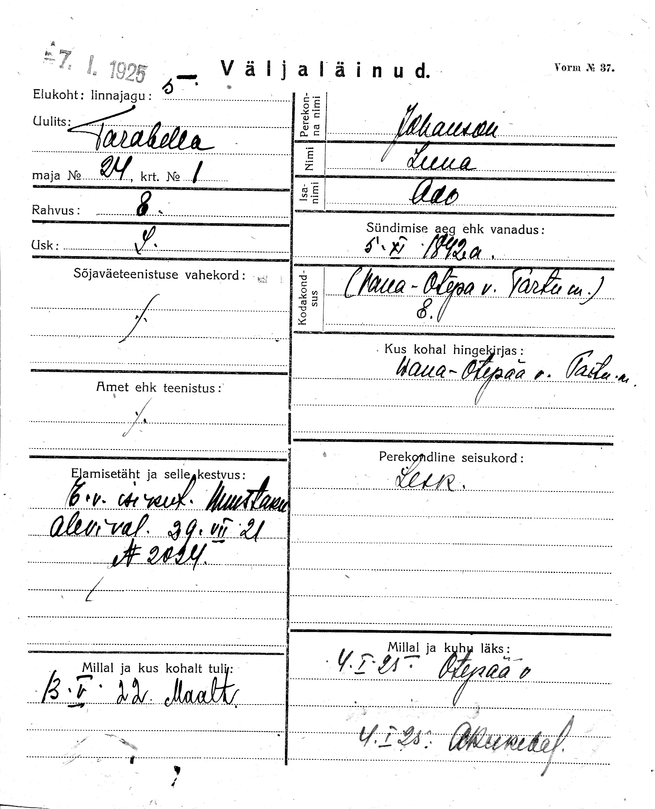 Johanson, Leena, Ado