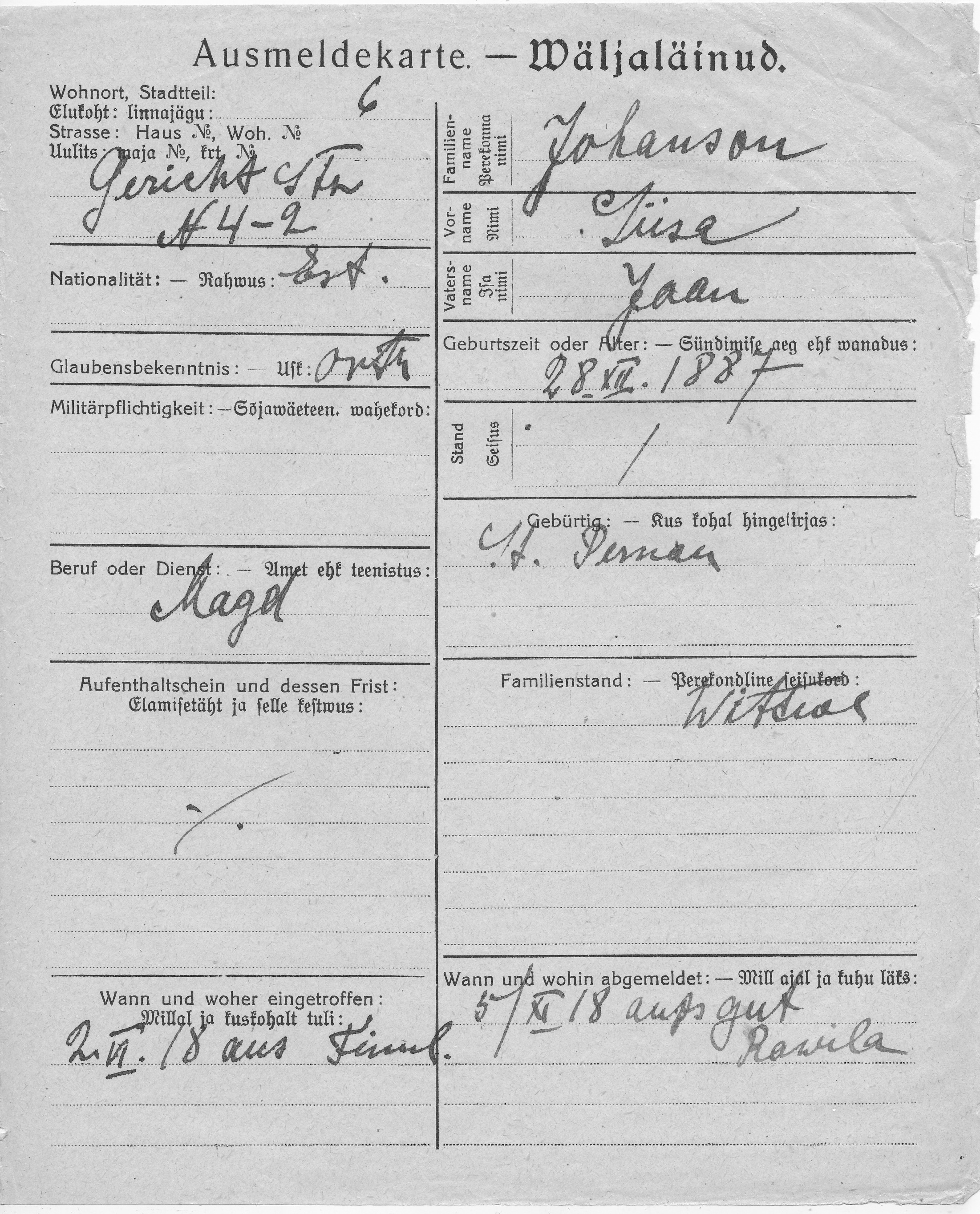 Johanson, Liisa, Jaan