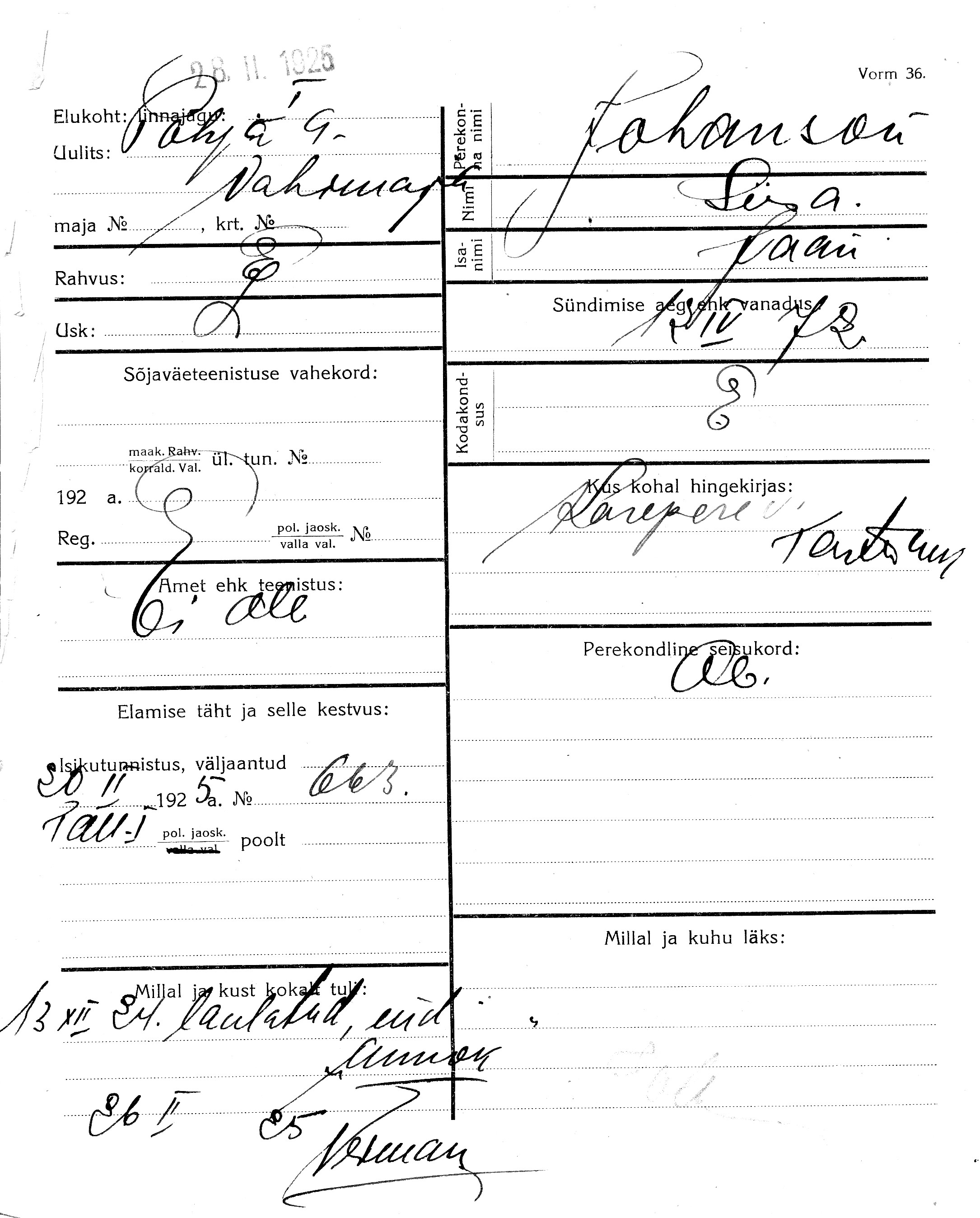 Johanson, Liisa, Jaan