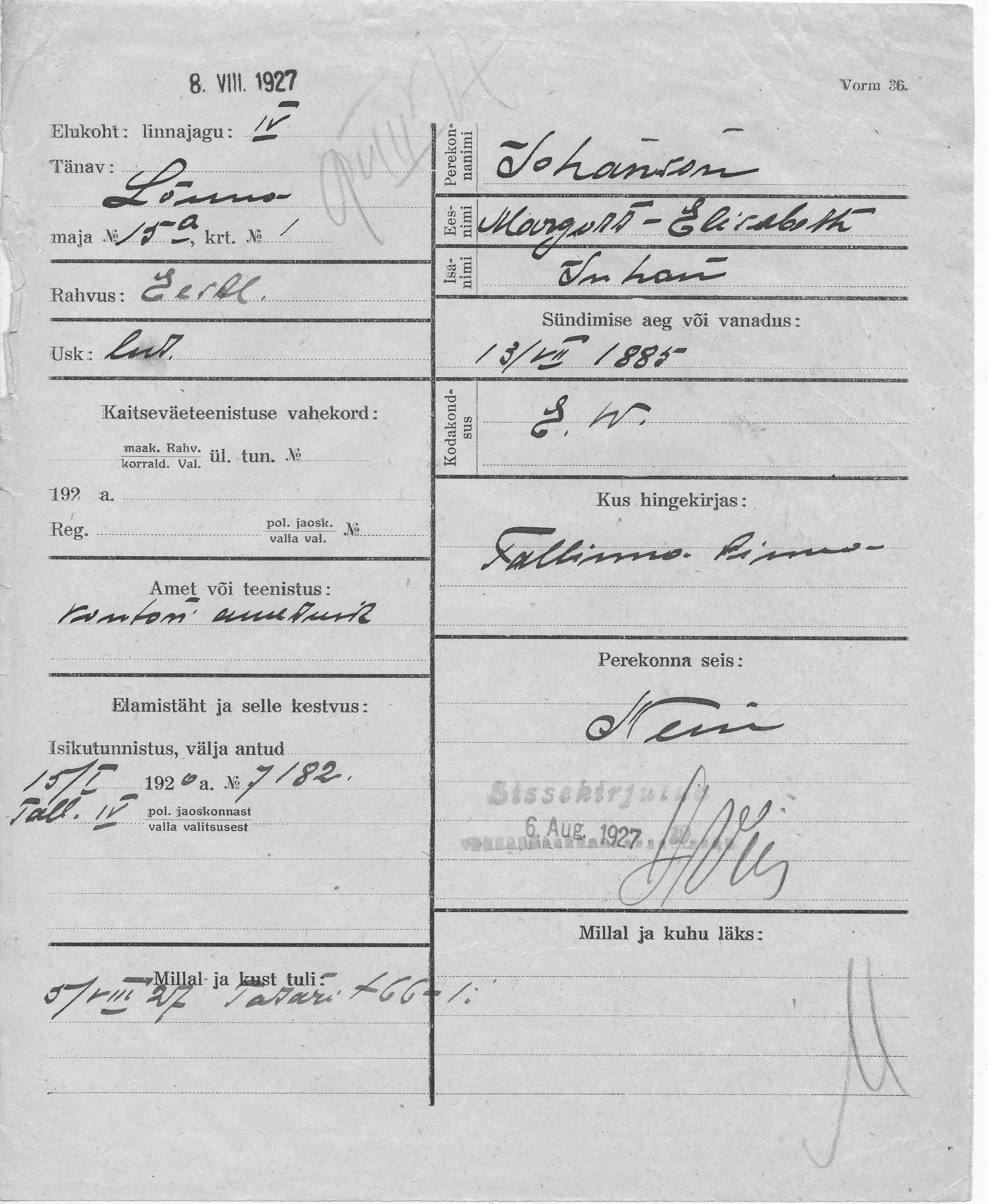 Johanson, Margott-Elisabeth, Juhan